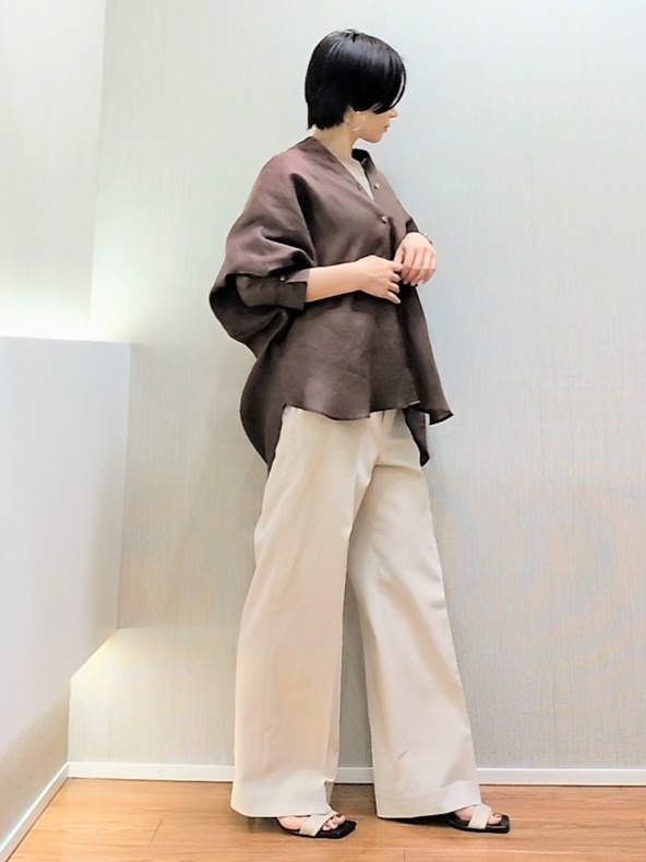 ミズタさんの「UNTITLED｜【麻100】リネンドルマンシャツ」を使ったコーディネート
