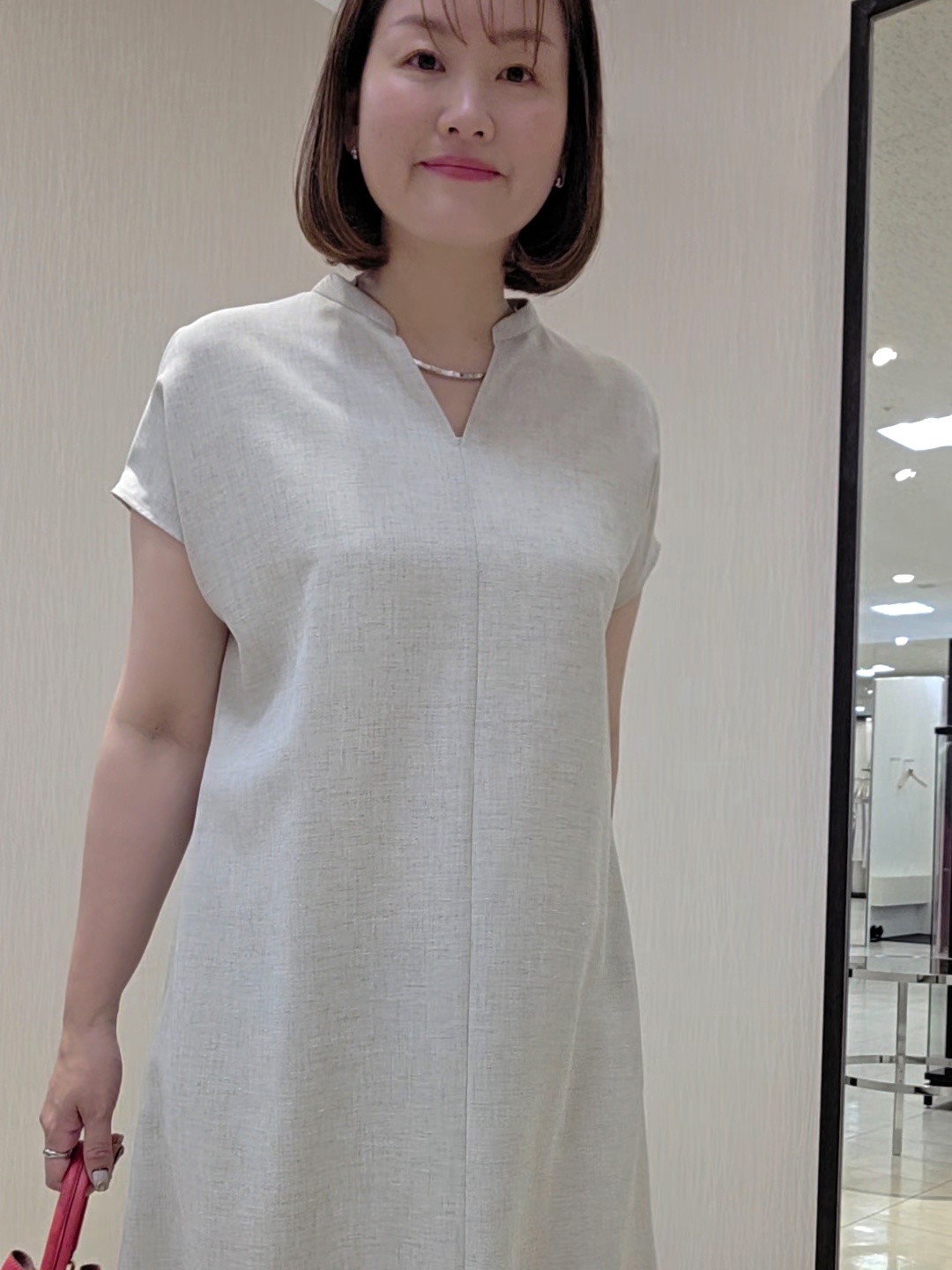 naokoさんの「UNTITLED｜◆【さらりと快適/セットアップ可/UV/接触冷感】スラブカラーレスジャケット」を使ったコーディネート