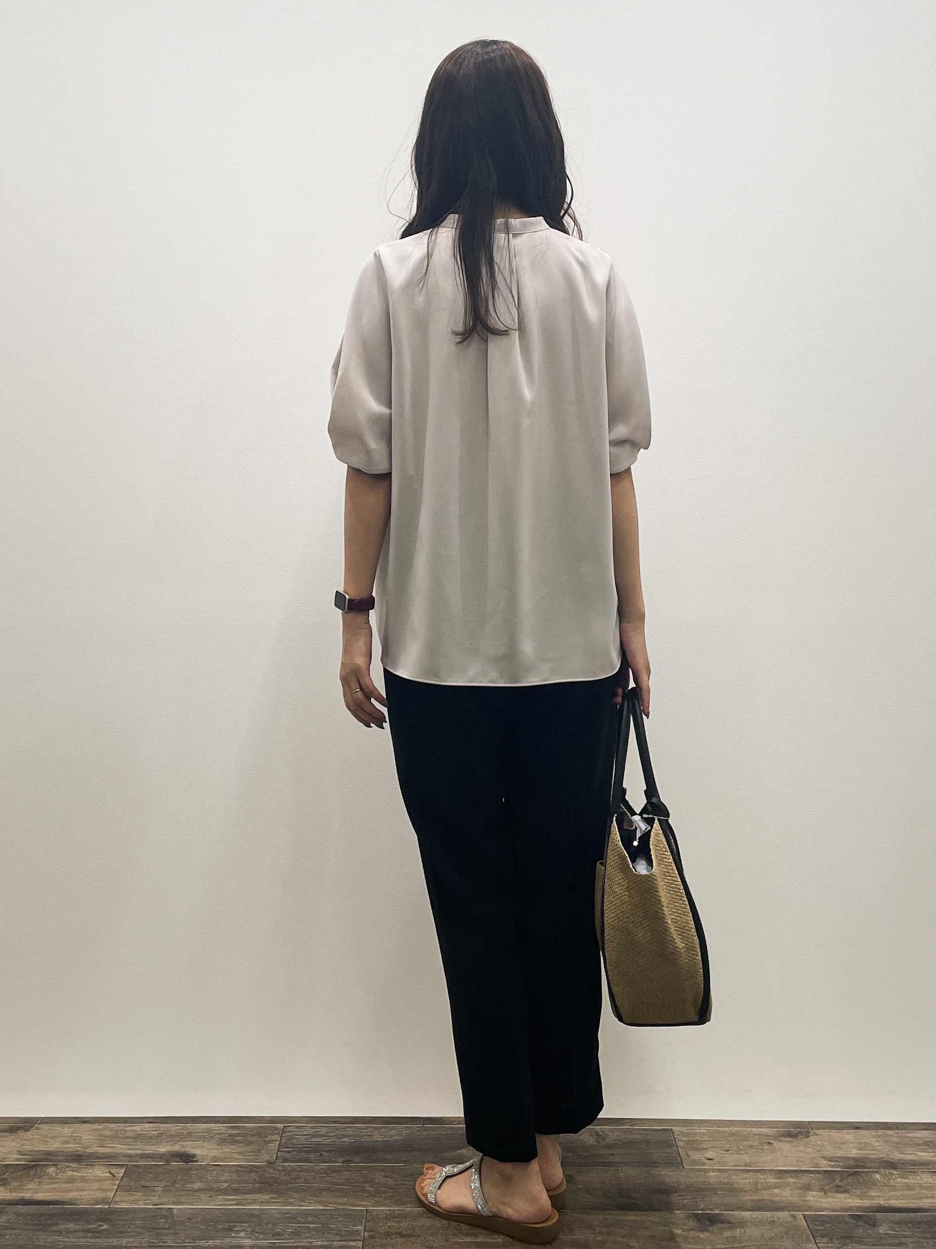 Aikoさんの「OPAQUE.CLIP｜《7色展開／SS-LLサイズ》ストレッチスキッパーブラウス／セットアップ対応【洗濯機洗い可／防シワ】」を使ったコーディネート