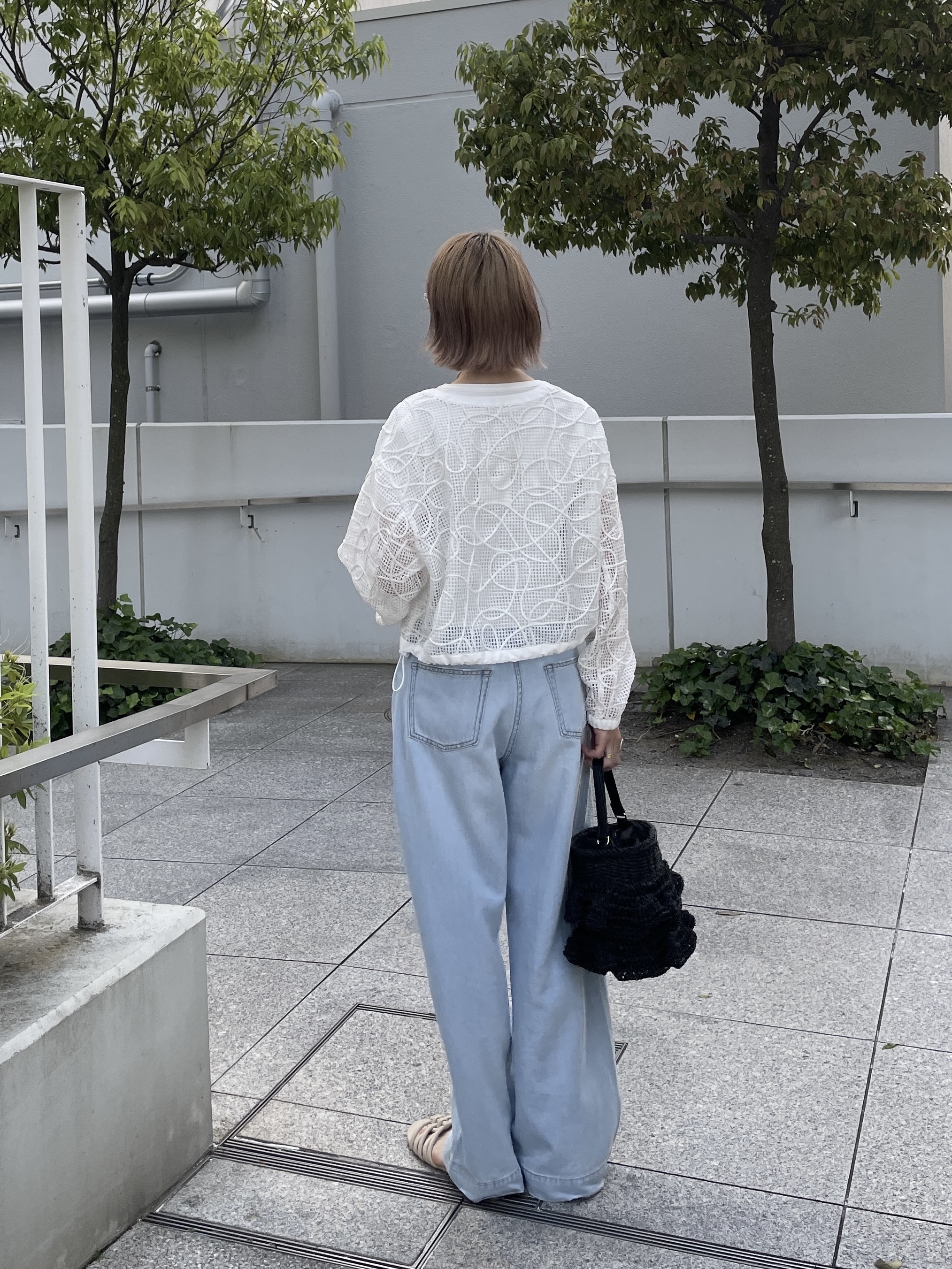 mikuさんの「INDIVI｜アートメッシュブルゾン」を使ったコーディネート