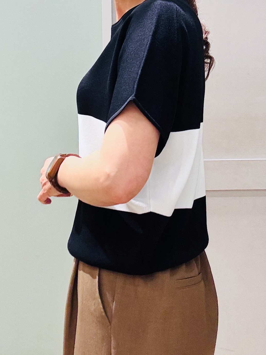 Komi☆さんの「grove｜【シリーズ累計36万枚！名品ニット】やわらかドライタッチ ドルマンニット」を使ったコーディネート