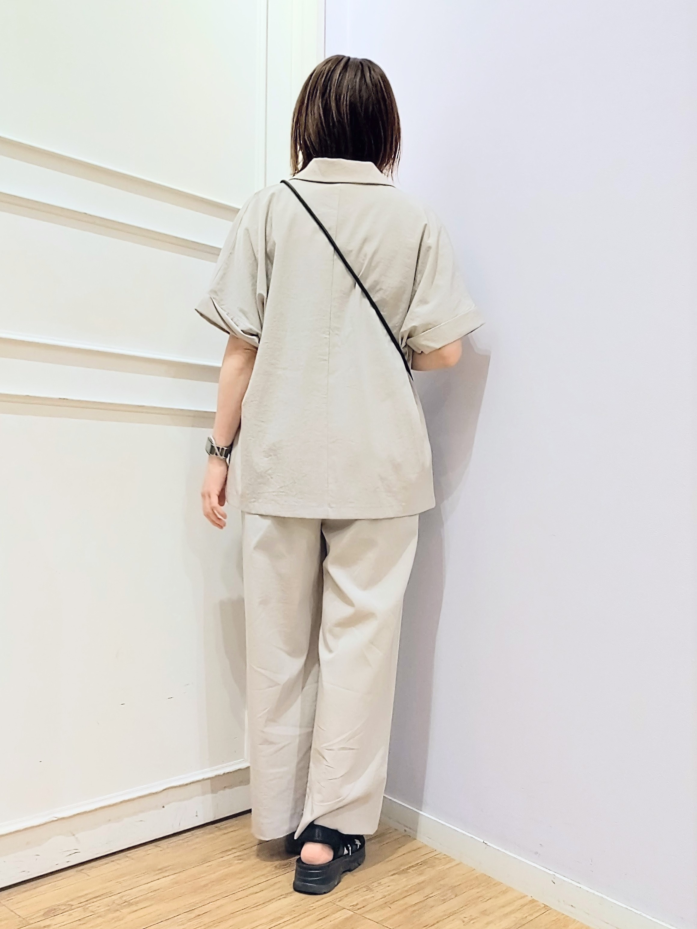 miomioさんの「SHOO･LA･RUE｜【高レビュー/洗濯機可/セットアップ可】軽凛(かろりん) 半袖ジャケット」を使ったコーディネート