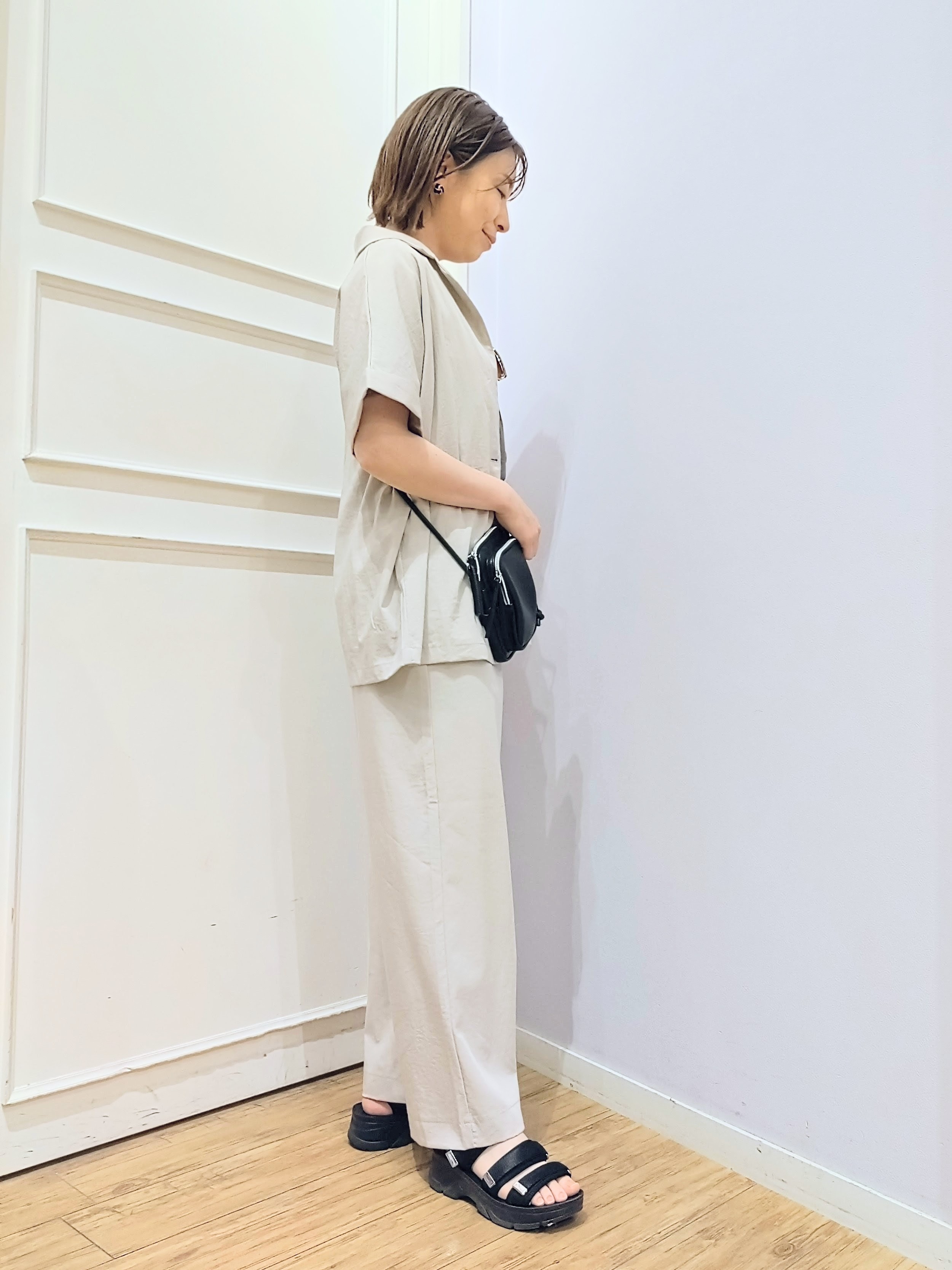 miomioさんの「SHOO･LA･RUE｜【高レビュー/洗濯機可/セットアップ可】軽凛(かろりん) 半袖ジャケット」を使ったコーディネート