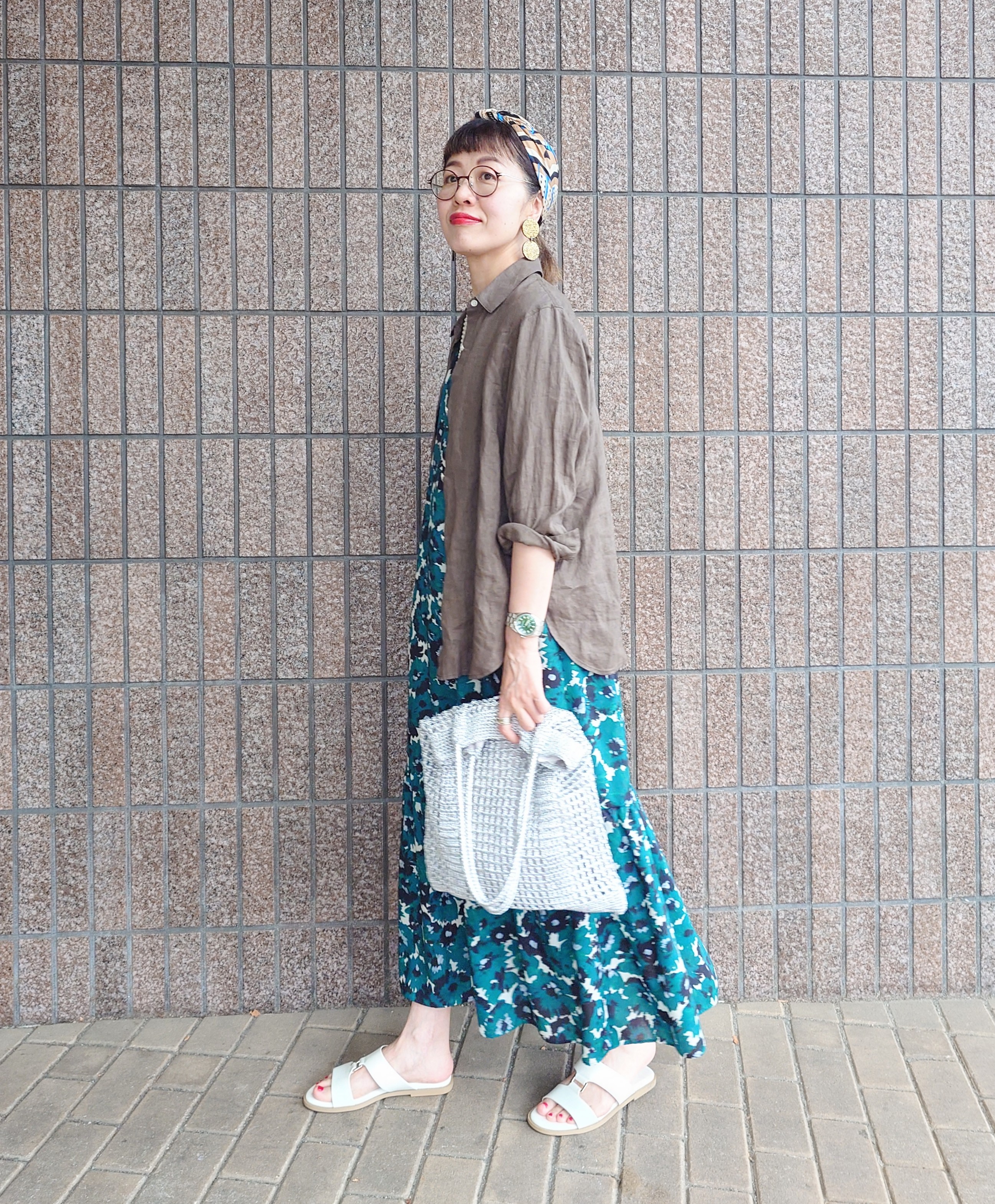 MUTSUKOさんの「UNTITLED｜【接触冷感／2WAY】カシュクールリネンシャツ」を使ったコーディネート