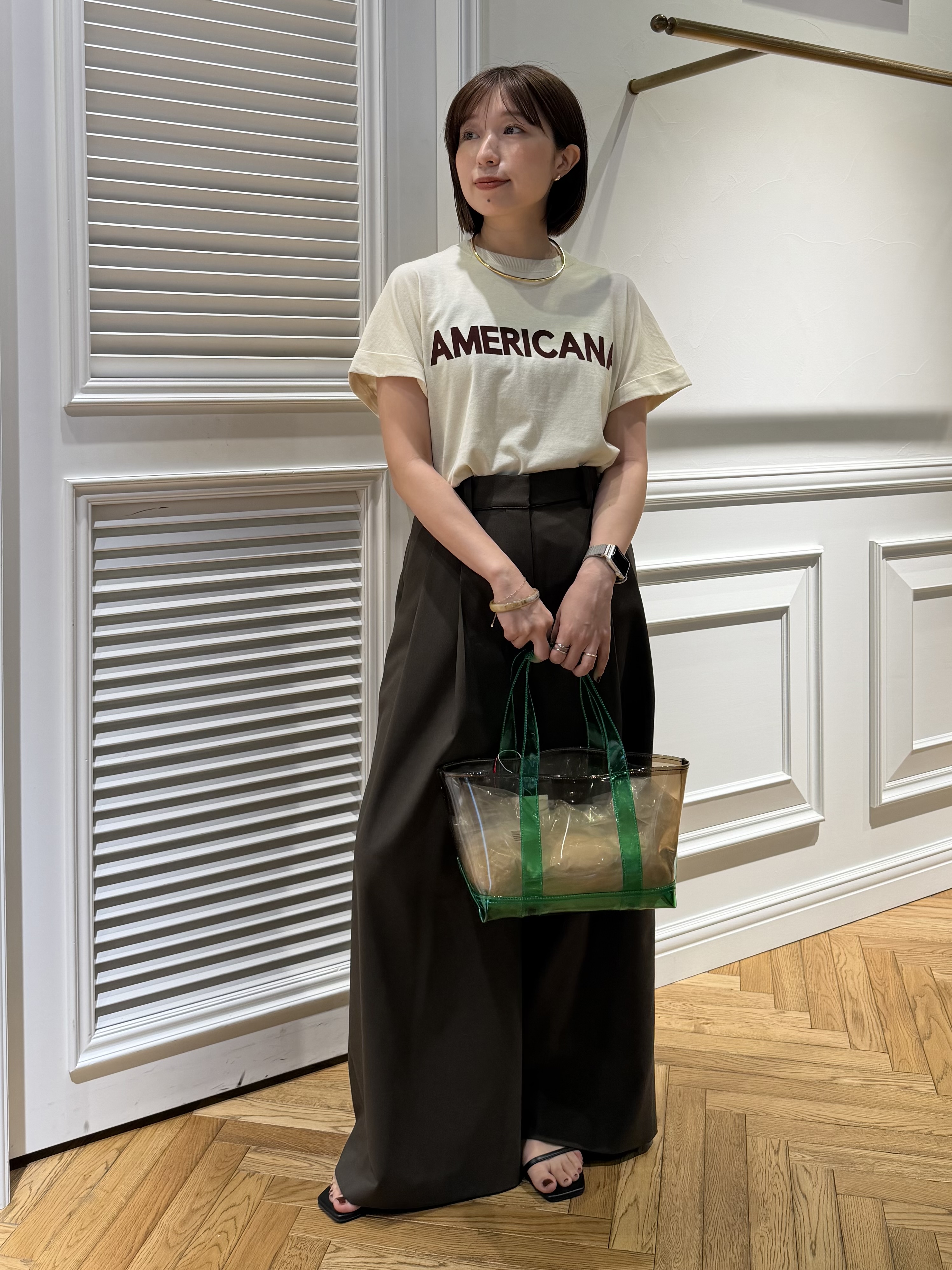 つじ まこさんの「DRESSTERIOR｜【otonaMUSE5月号掲載】スキニーベルトサンダル」を使ったコーディネート