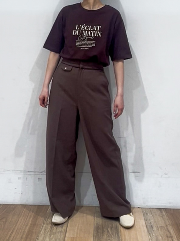 山さんさんの「grove｜【UVカット/接触冷感】プリントアソート5分袖Tシャツ」を使ったコーディネート