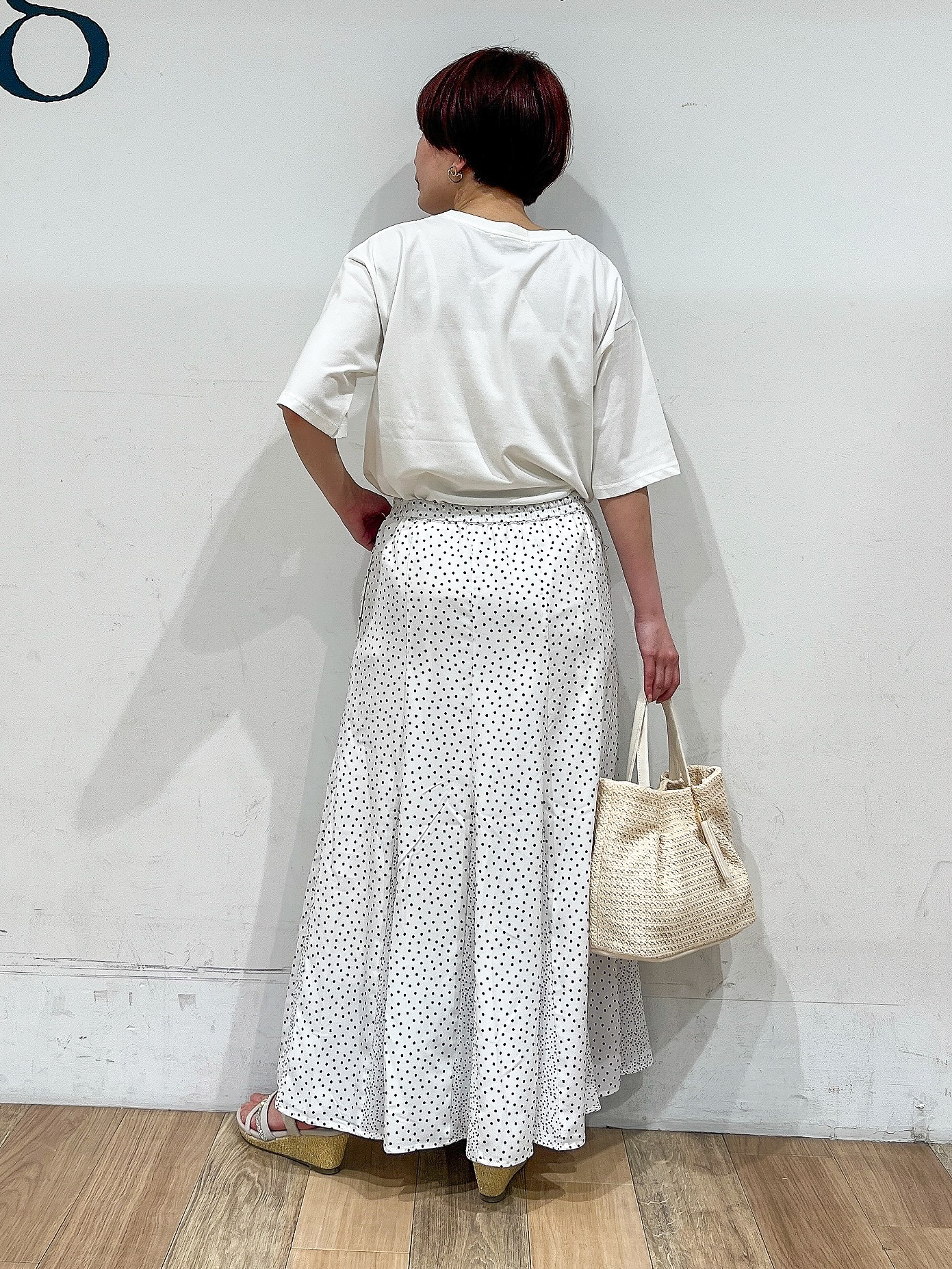 山さんさんの「grove｜【UVカット/接触冷感】プリントアソート5分袖Tシャツ」を使ったコーディネート
