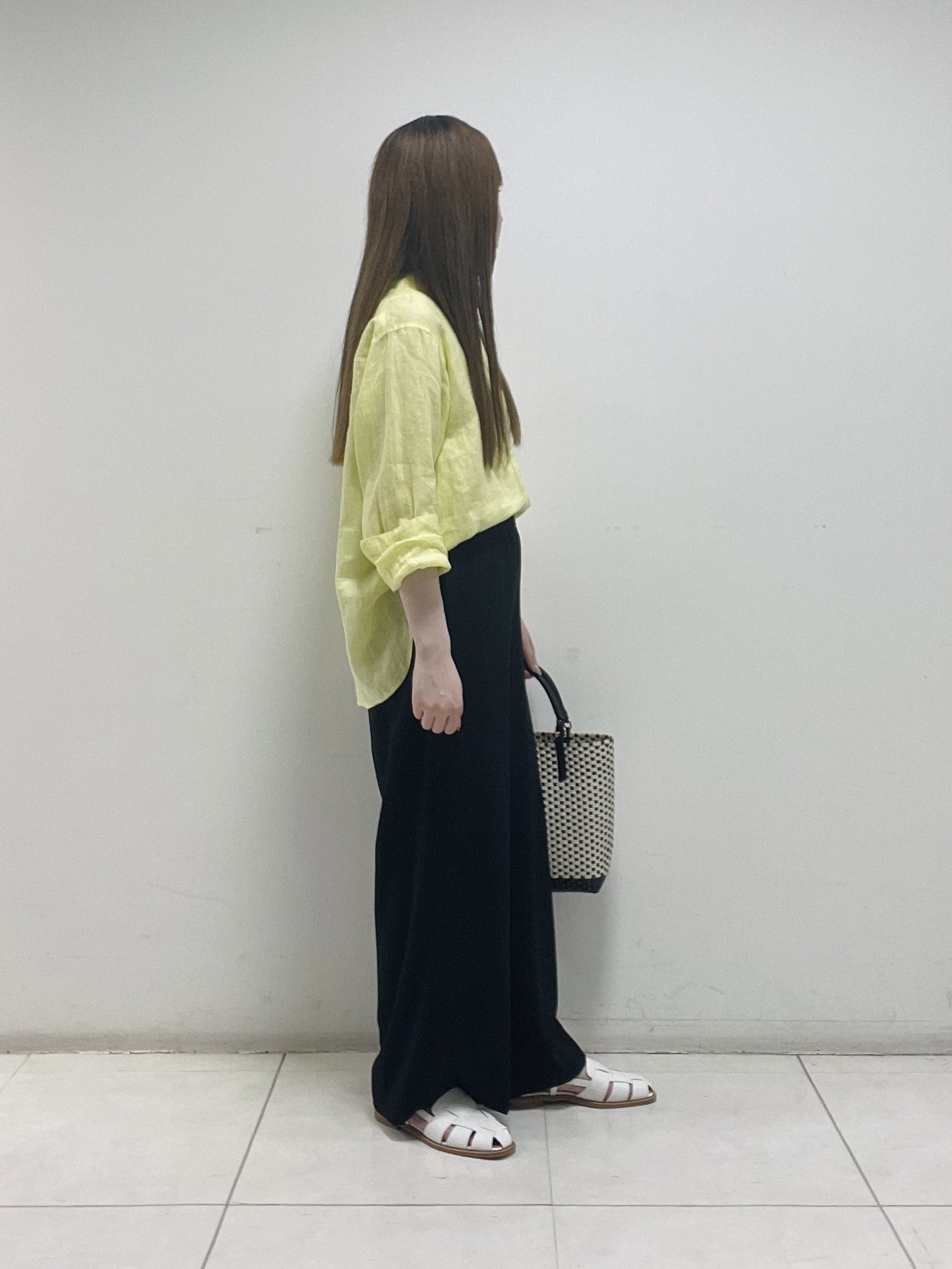 mさんの「INDIVI｜【接触冷感／2WAY】カシュクールリネンシャツ」を使ったコーディネート