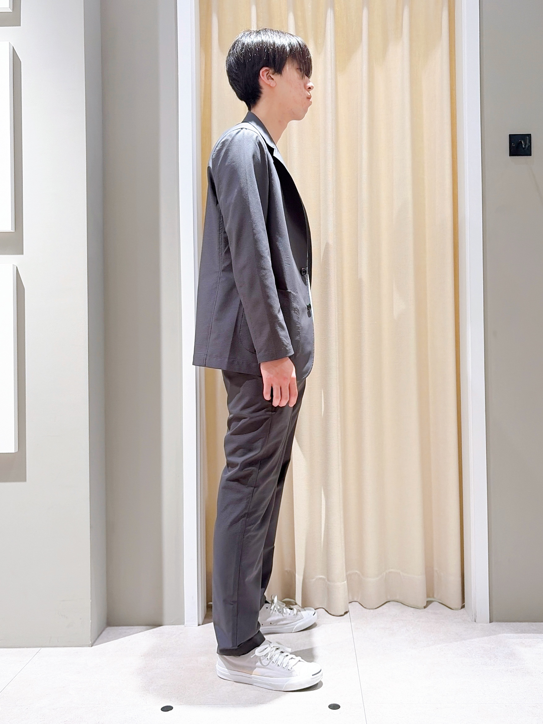 ryogoさんの「Dessin｜ペーパーブレンドニットTシャツ」を使ったコーディネート
