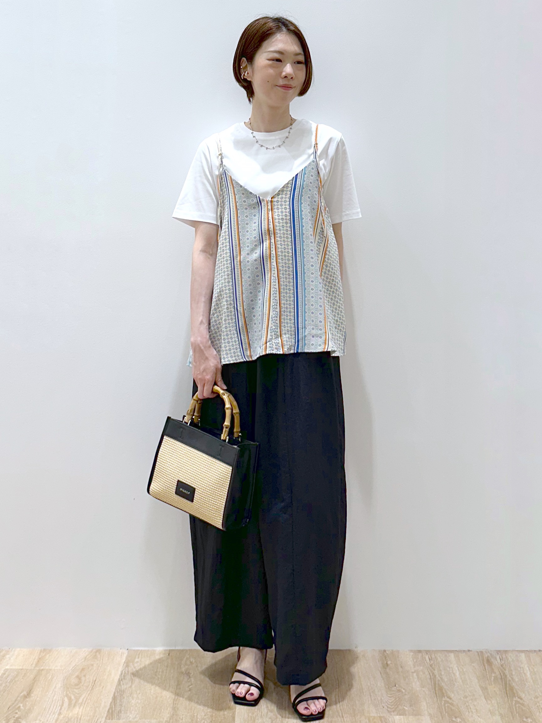 yurieさんの「OPAQUE.CLIP｜オーガニックコットン混ベーシックTシャツ【洗濯機OK】《SS～LL》」を使ったコーディネート