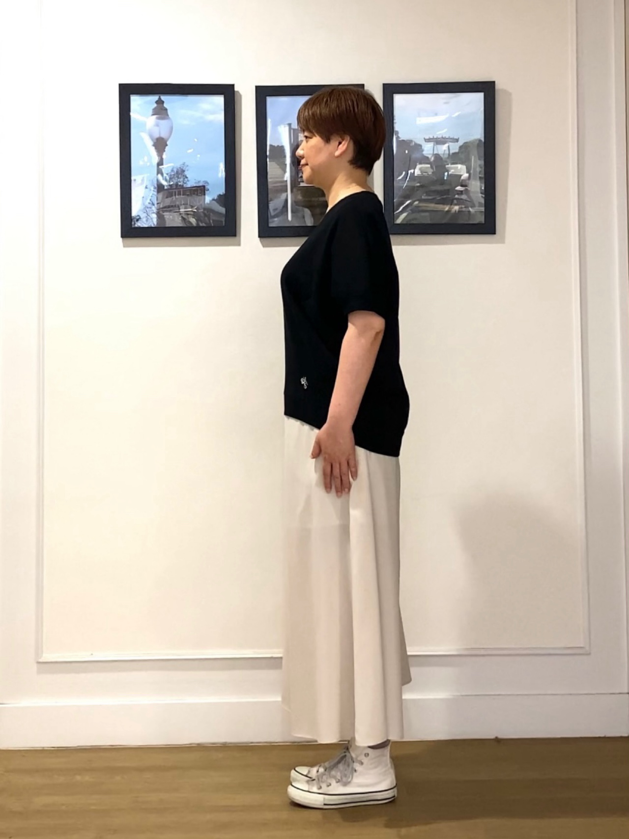 Hiroさんの「Dessin｜【洗える】ミニ裏毛ドルマンスリーブプルオーバー」を使ったコーディネート