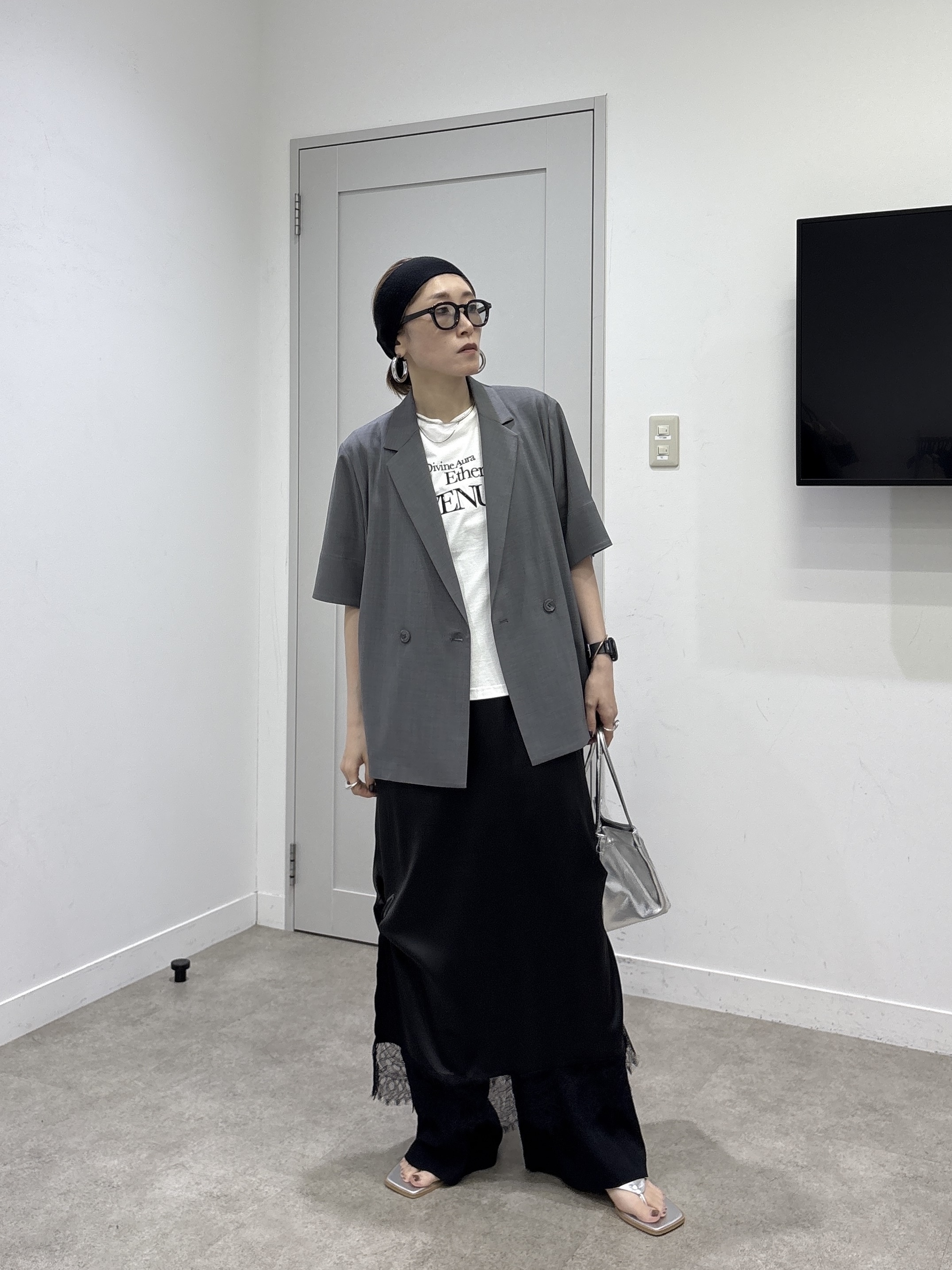 kotakiさんの「INDIVI｜Comfy SET UP｜ハーフスリーブジャケット【セットアップ対応／通勤／接触冷感／UVカット】」を使ったコーディネート