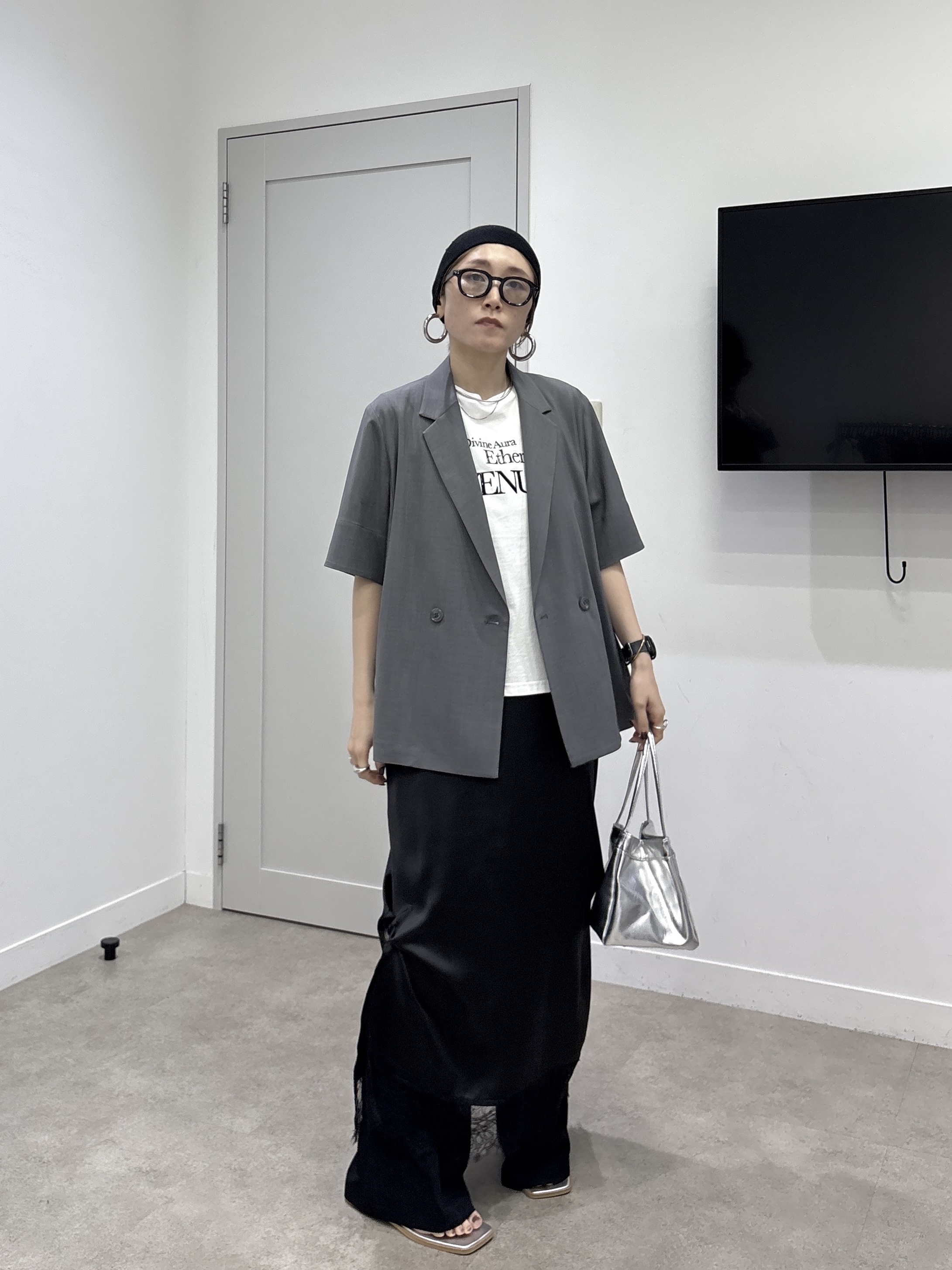 kotakiさんの「INDIVI｜Comfy SET UP｜ハーフスリーブジャケット【セットアップ対応／通勤／接触冷感／UVカット】」を使ったコーディネート