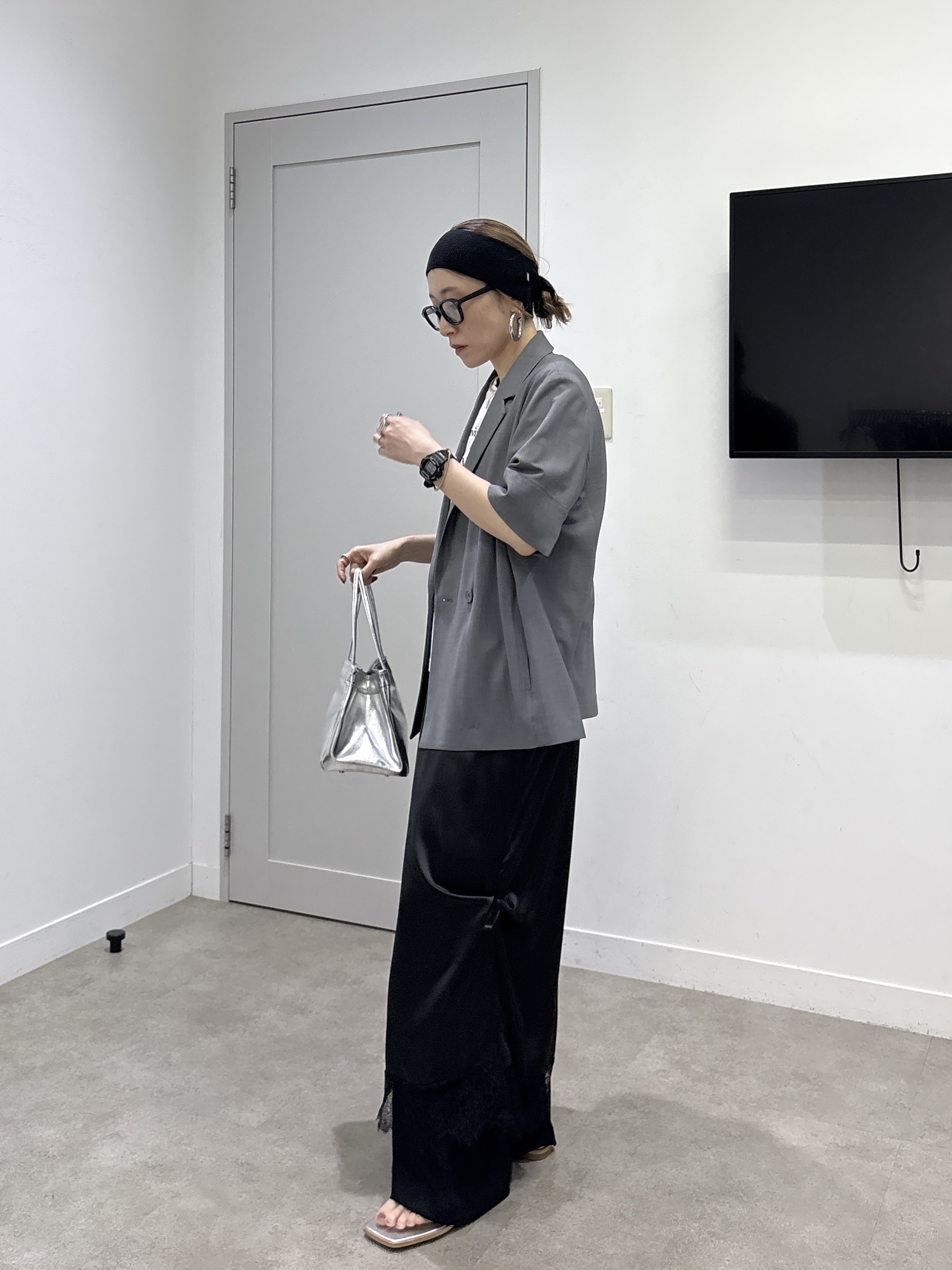 kotakiさんの「INDIVI｜Comfy SET UP｜ハーフスリーブジャケット【セットアップ対応／通勤／接触冷感／UVカット】」を使ったコーディネート
