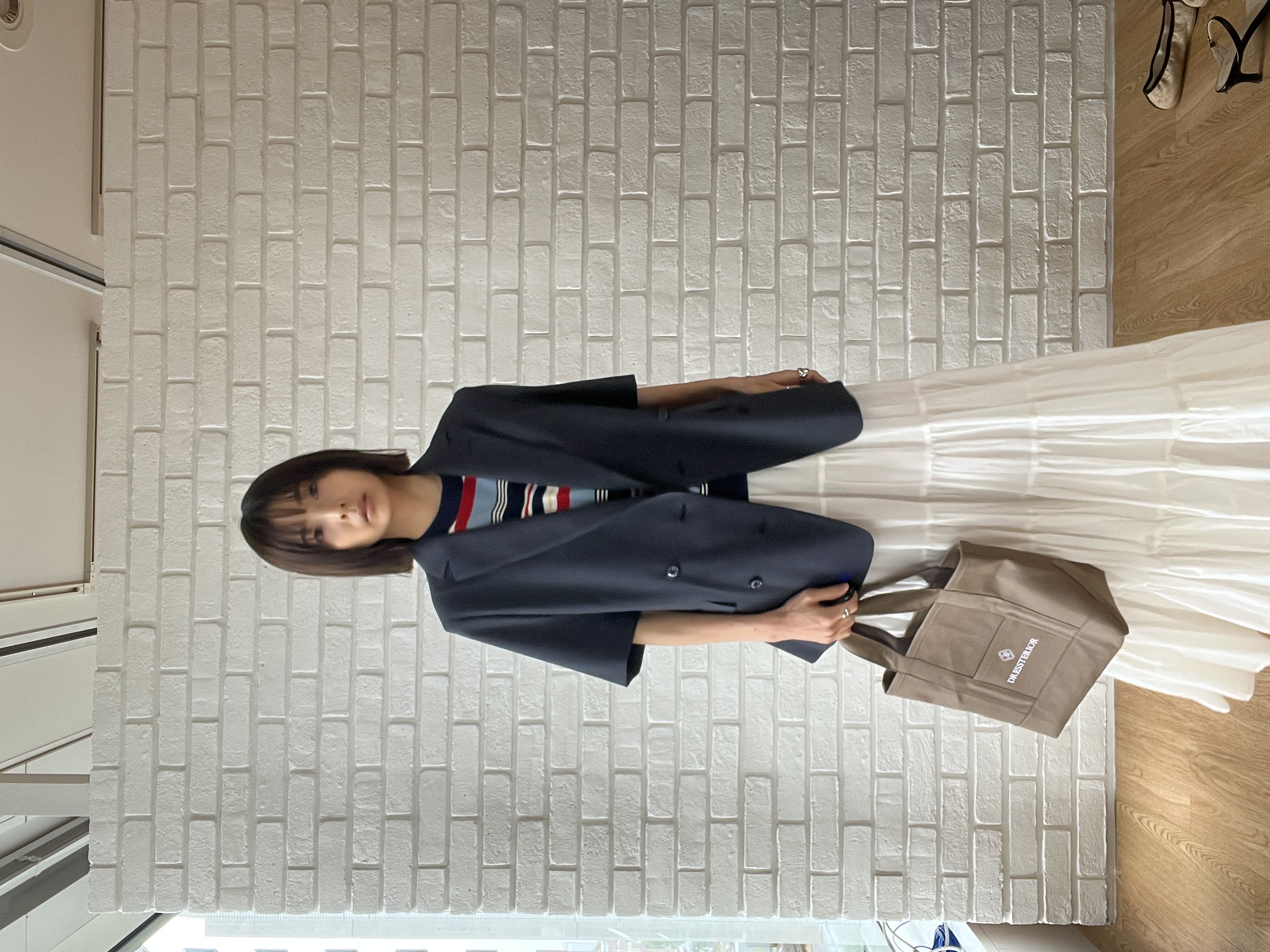 misaさんの「DRESSTERIOR｜◆【otonaMUSE5月号掲載】コットンシルクマルチボーダーニット」を使ったコーディネート