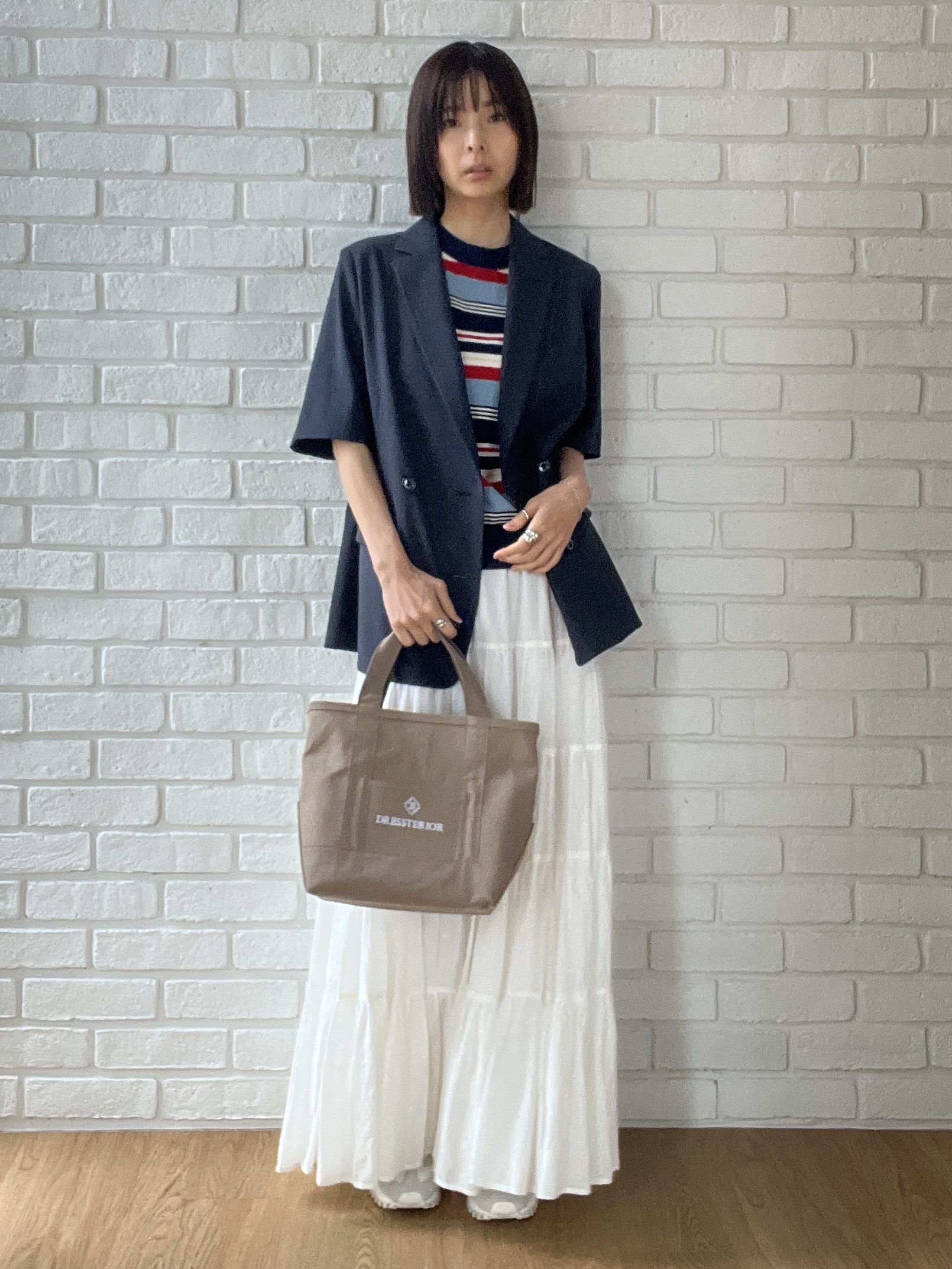 misaさんの「DRESSTERIOR｜◆【otonaMUSE5月号掲載】コットンシルクマルチボーダーニット」を使ったコーディネート