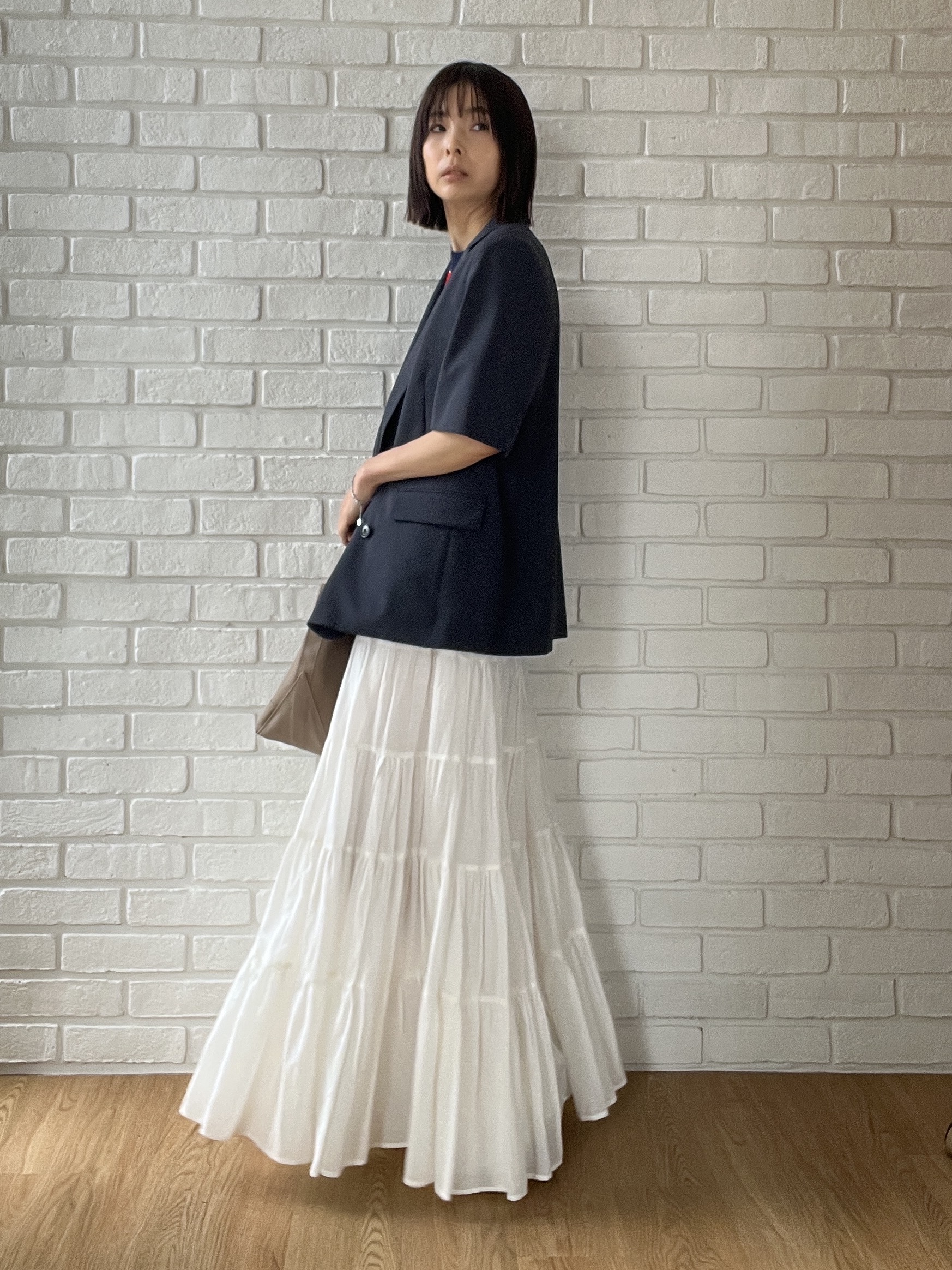 misaさんの「DRESSTERIOR｜◆【otonaMUSE5月号掲載】コットンシルクマルチボーダーニット」を使ったコーディネート