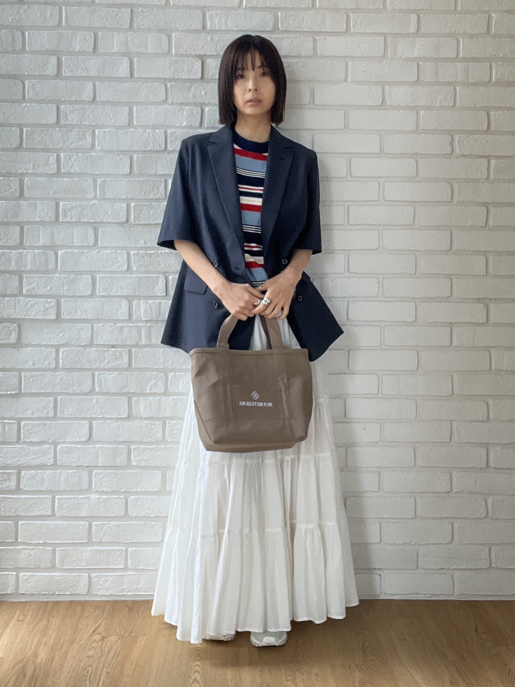 misaさんの「DRESSTERIOR｜◆【otonaMUSE5月号掲載】コットンシルクマルチボーダーニット」を使ったコーディネート