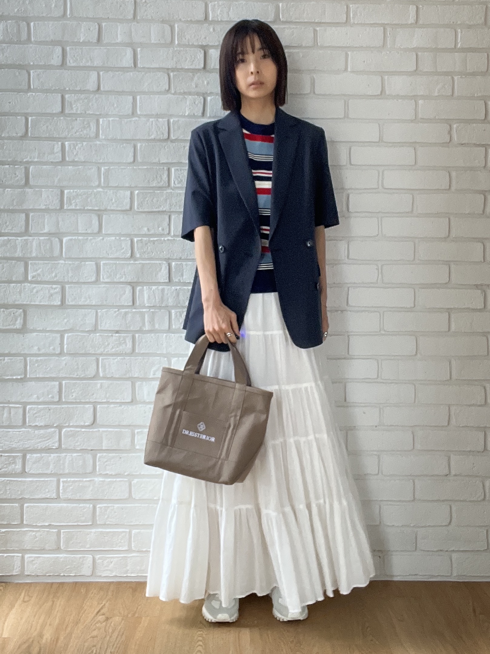 misaさんの「DRESSTERIOR｜◆【otonaMUSE5月号掲載】コットンシルクマルチボーダーニット」を使ったコーディネート