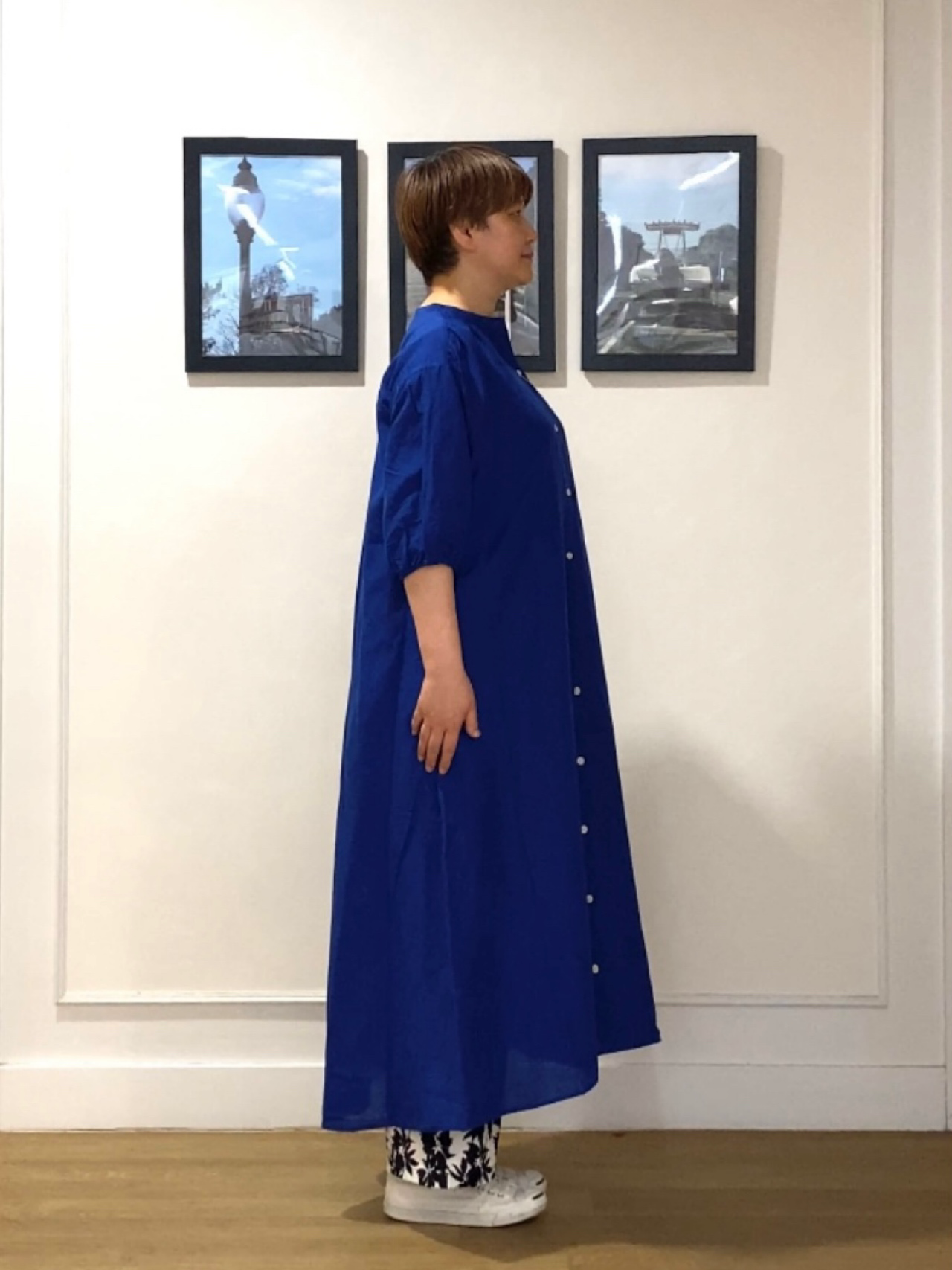 Hiroさんの「Dessin｜【洗える】リネン混シャツワンピース」を使ったコーディネート