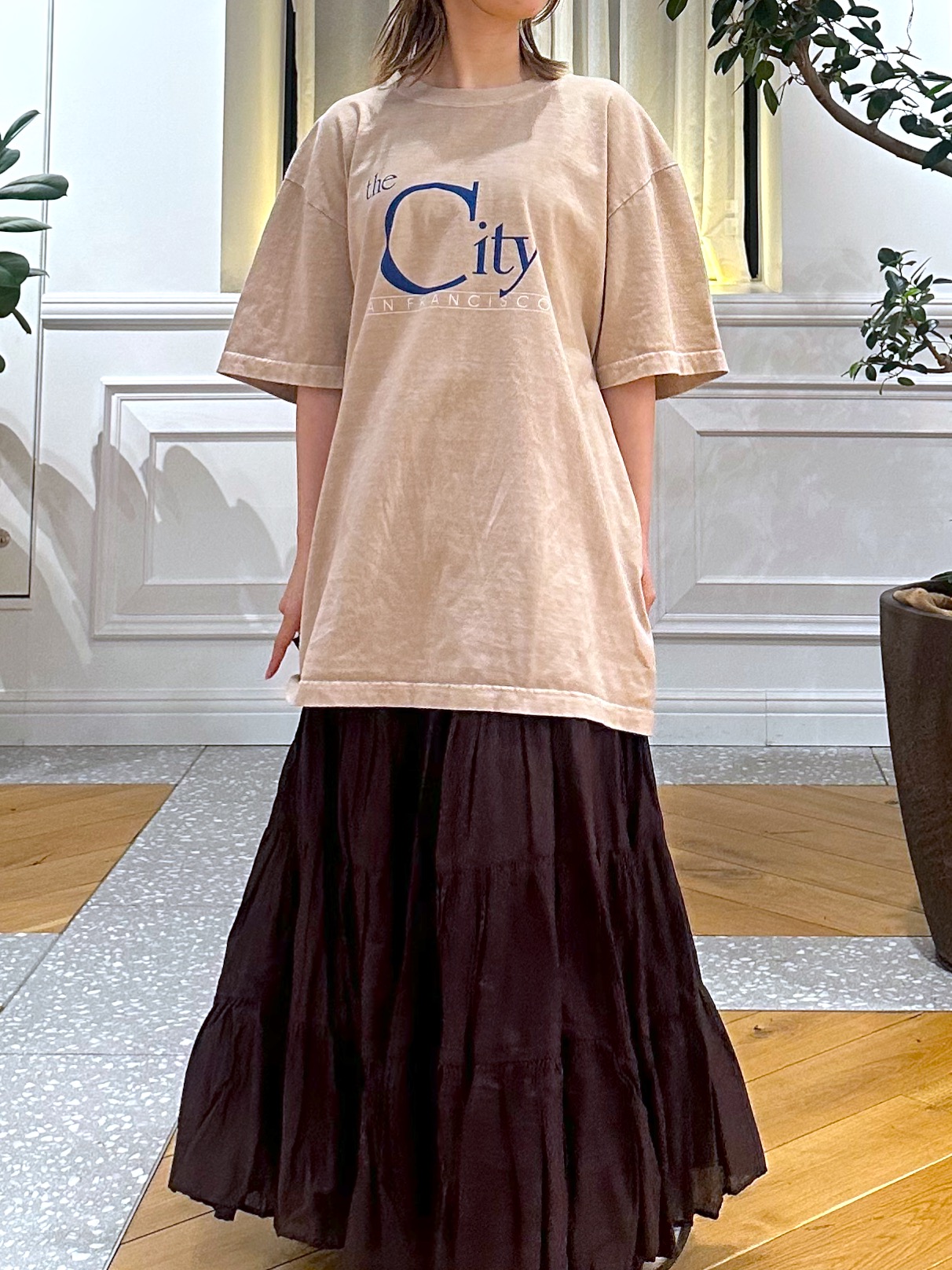 なべこさんの「DRESSTERIOR｜J．J．Mercer （ジェイジェイマーサー）【別注】プリントTシャツ」を使ったコーディネート