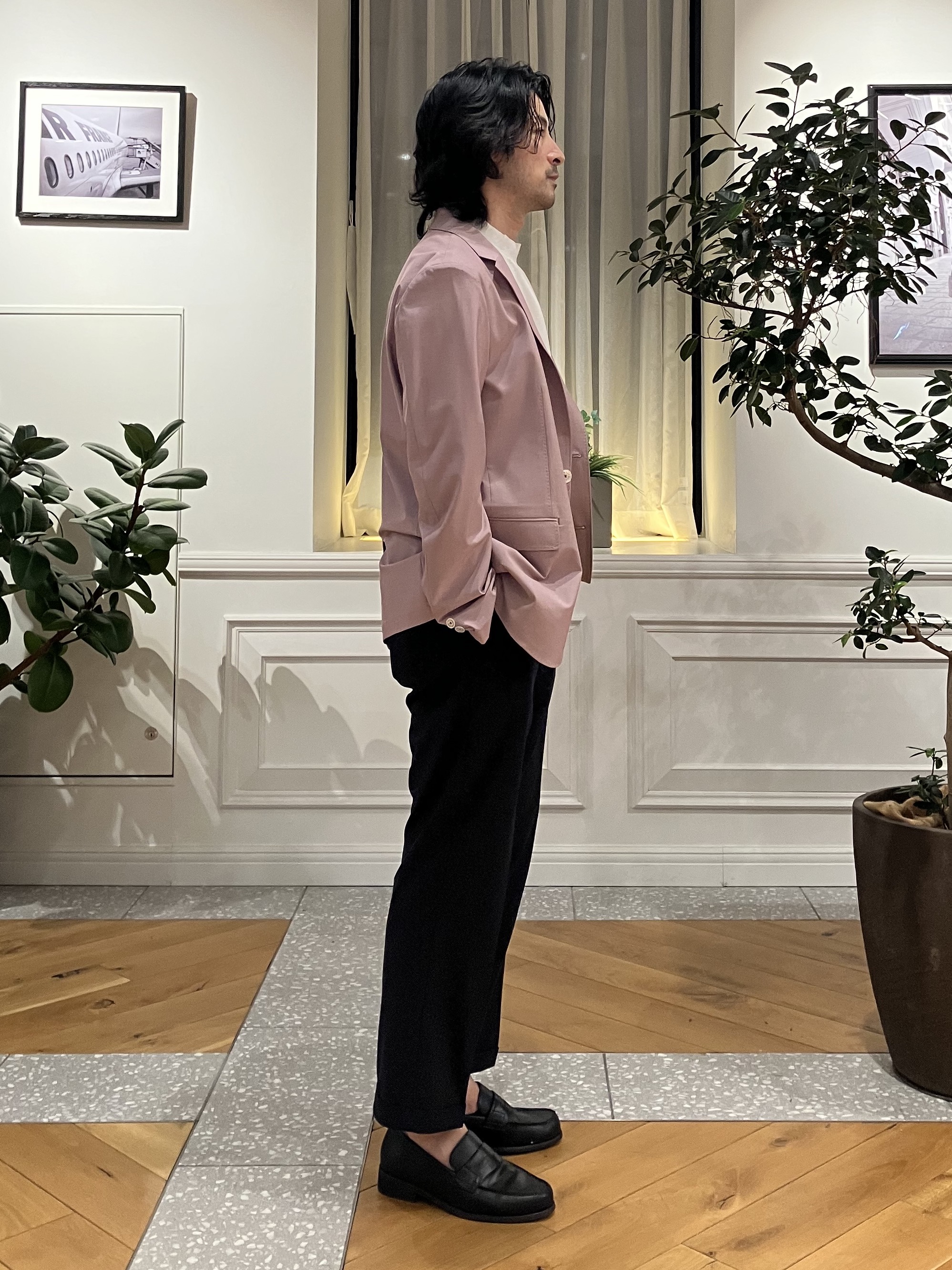 junyaさんの「DRESSTERIOR｜【セットアップ可/MonoMax4月号掲載/Safari5月号掲載】CARREMAN ストレッチジャ」を使ったコーディネート