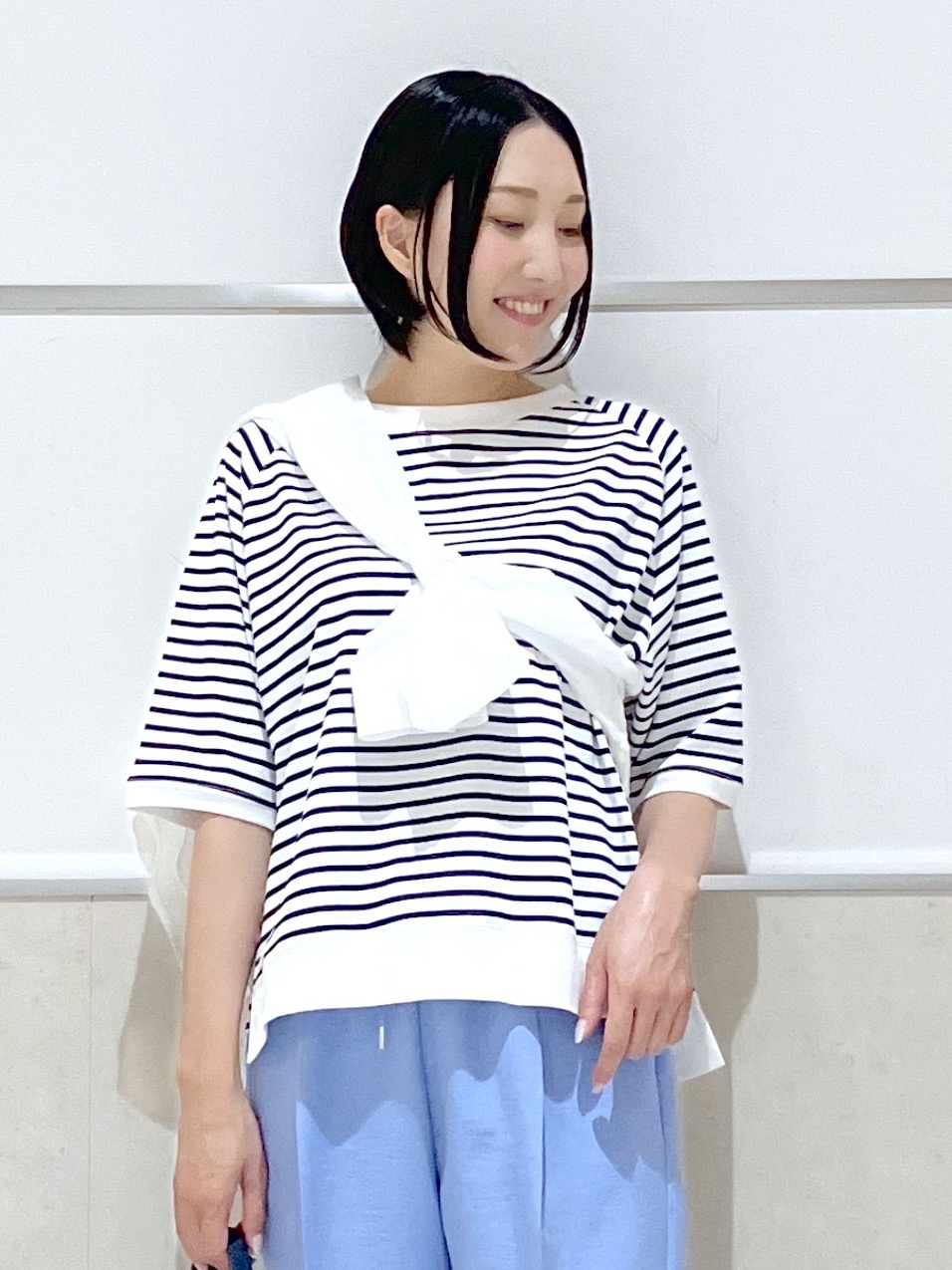 eriko さんの「Dessin｜【UVカット/接触冷感】フォルムカットソー5分袖」を使ったコーディネート