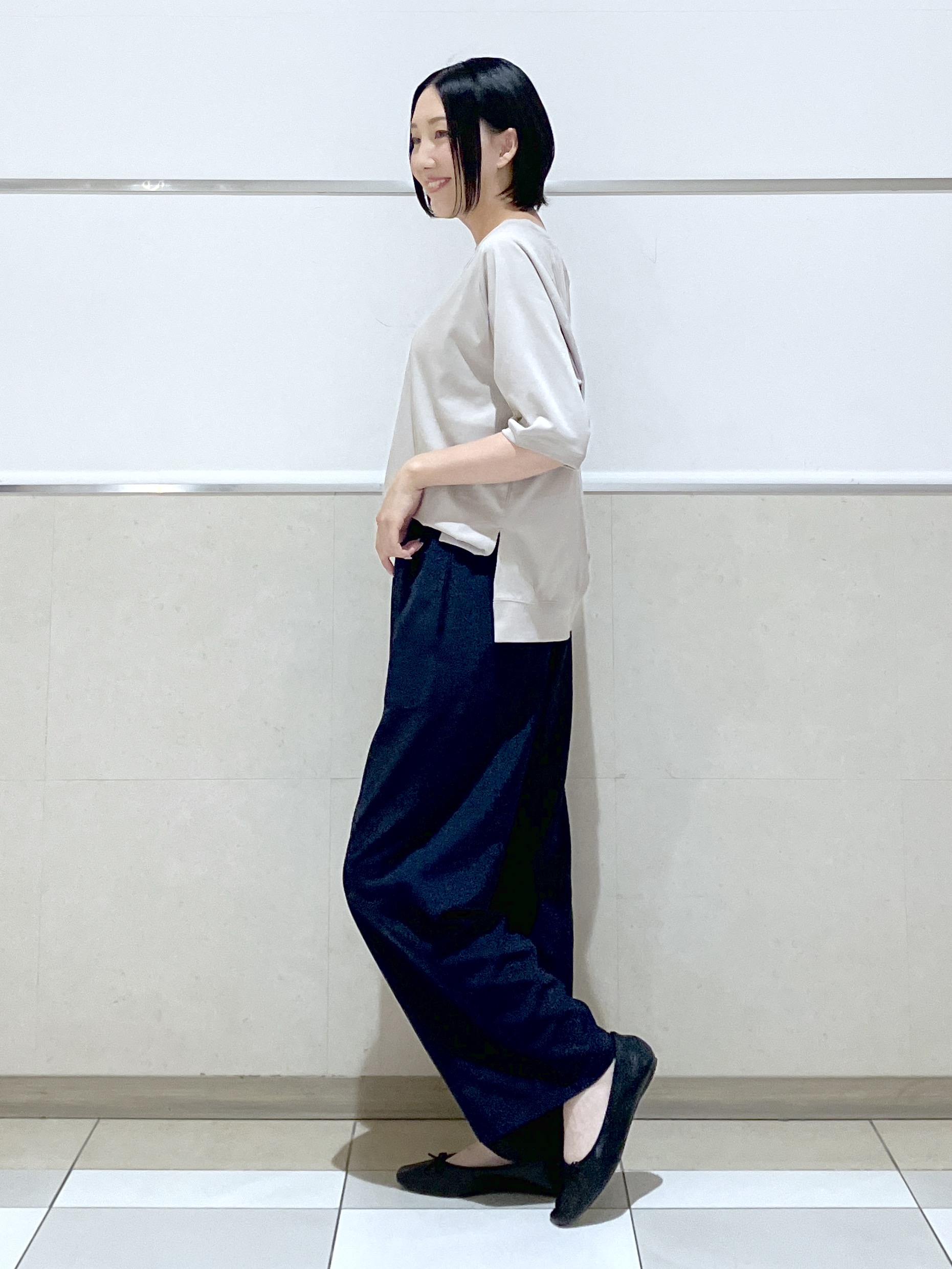 eriko さんの「Dessin｜【UVカット/接触冷感】フォルムカットソー5分袖」を使ったコーディネート