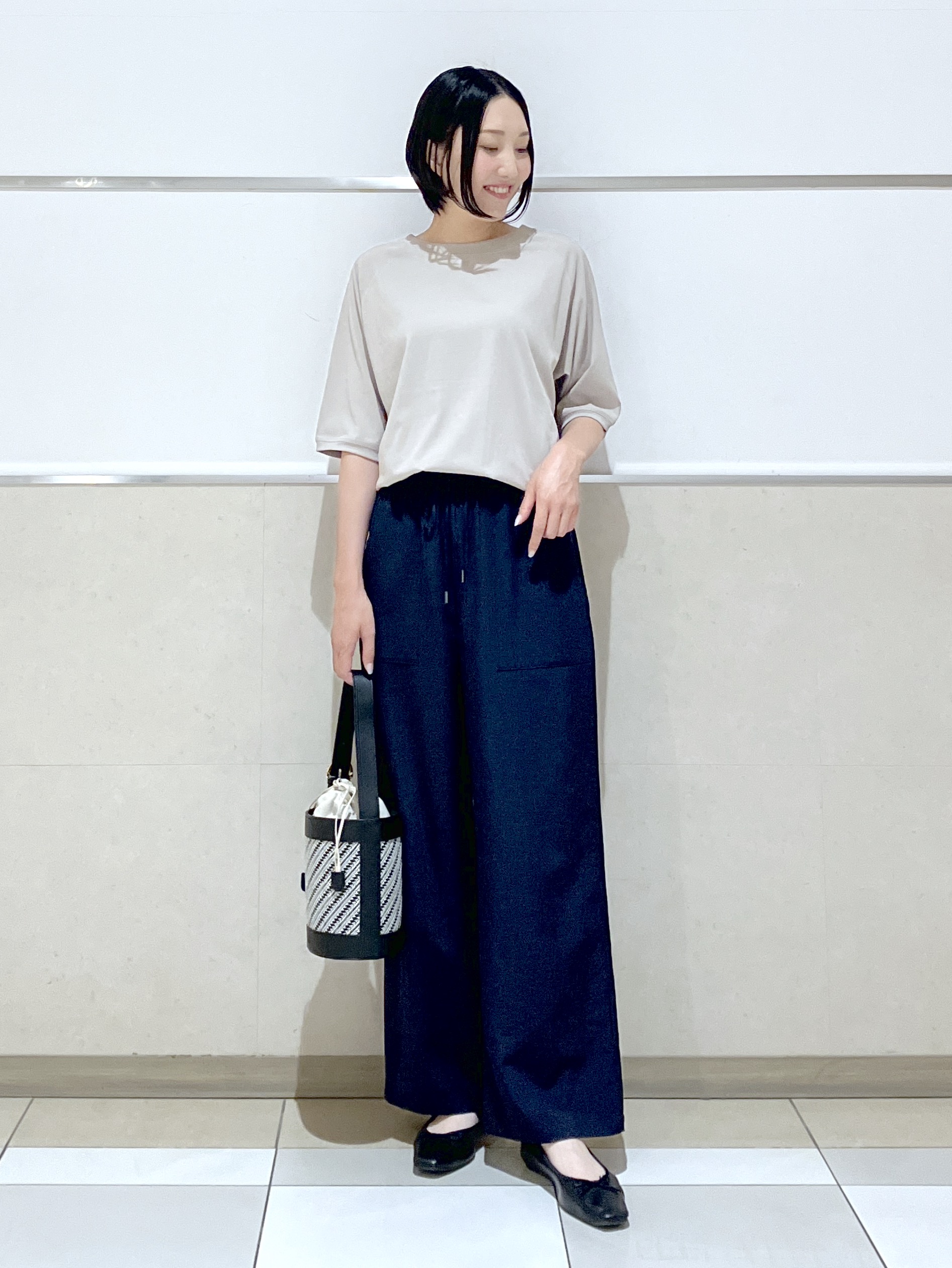 eriko さんの「Dessin｜【UVカット/接触冷感】フォルムカットソー5分袖」を使ったコーディネート
