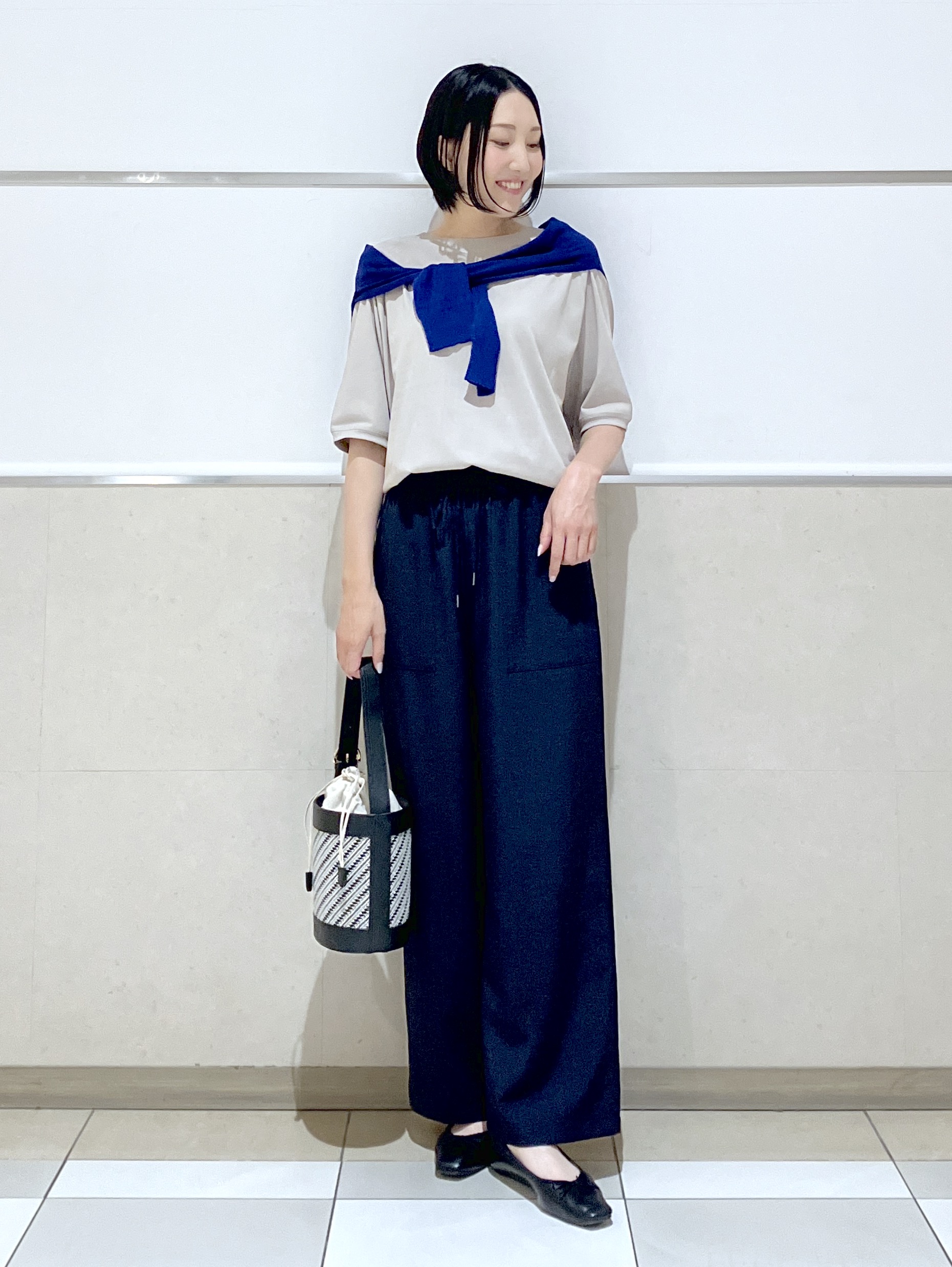 eriko さんの「Dessin｜【UVカット/接触冷感】フォルムカットソー5分袖」を使ったコーディネート