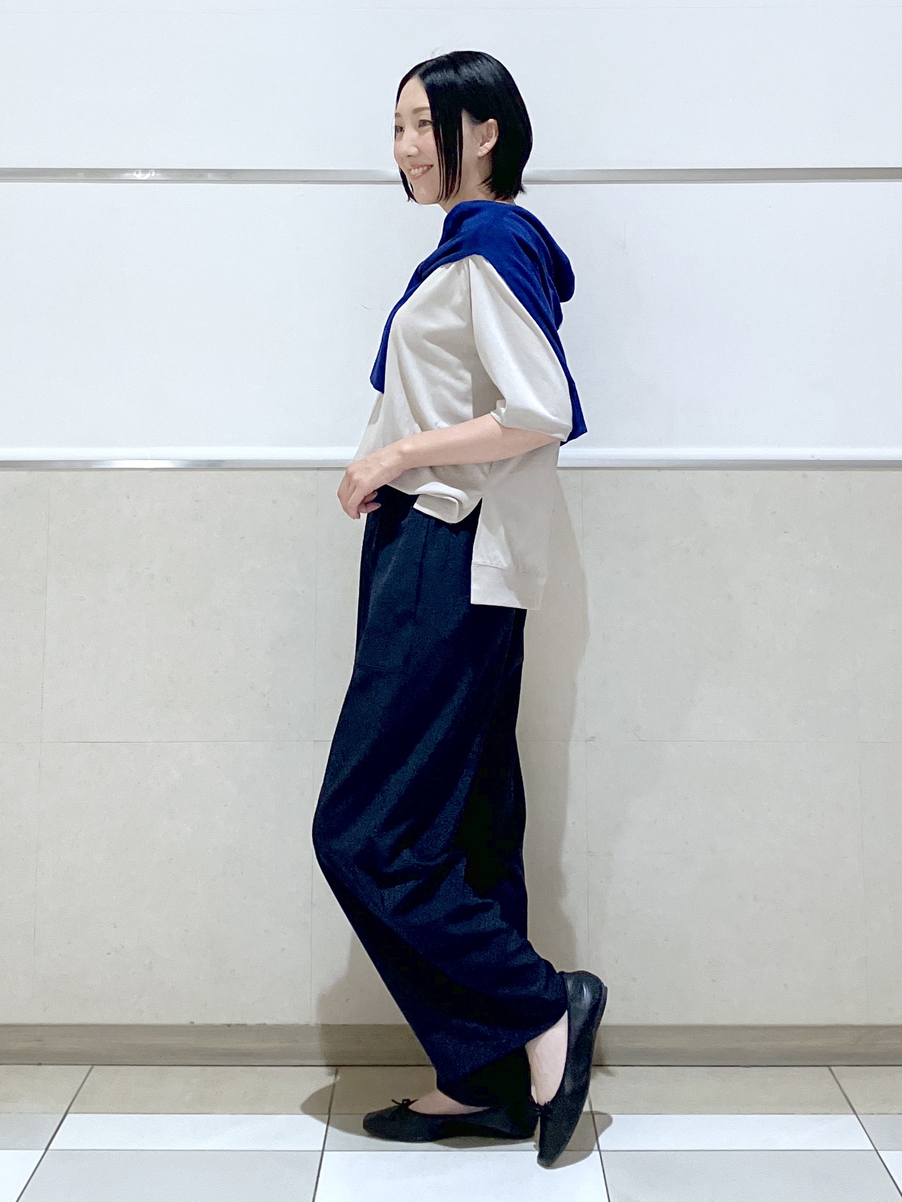 eriko さんの「Dessin｜【UVカット/接触冷感】フォルムカットソー5分袖」を使ったコーディネート