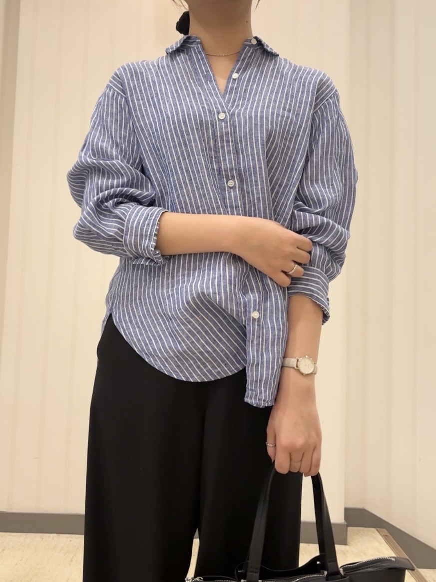 ちひさんの「INDIVI｜【接触冷感／2WAY】カシュクールリネンシャツ」を使ったコーディネート