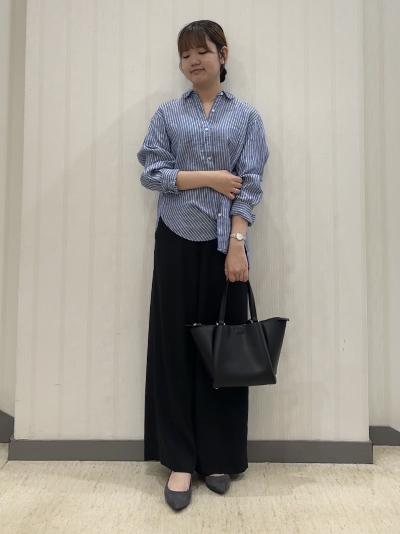 ちひさんの「INDIVI｜【接触冷感／2WAY】カシュクールリネンシャツ」を使ったコーディネート