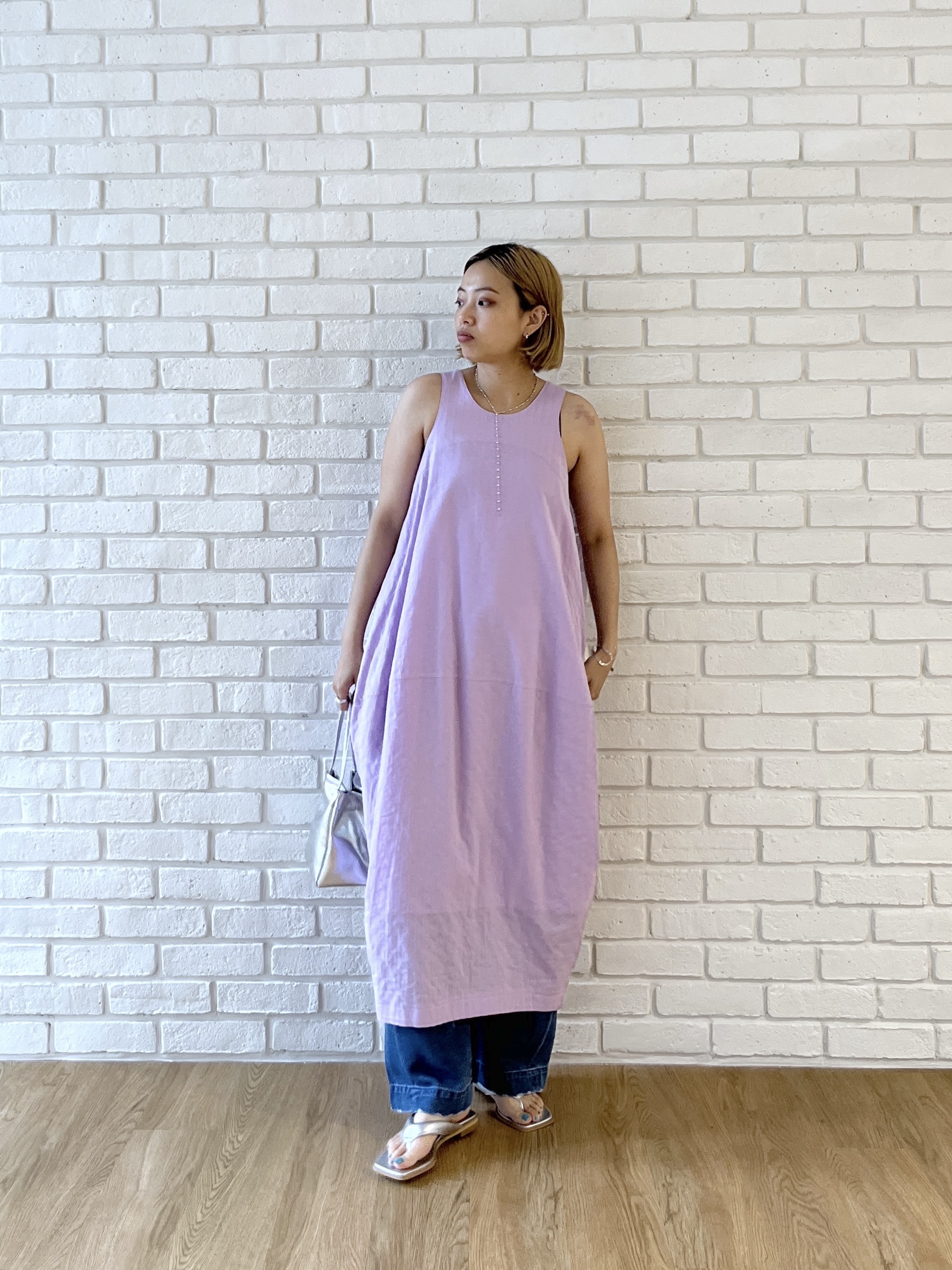 Harukaさんの「INDIVI｜ミニマルコクーンワンピース」を使ったコーディネート