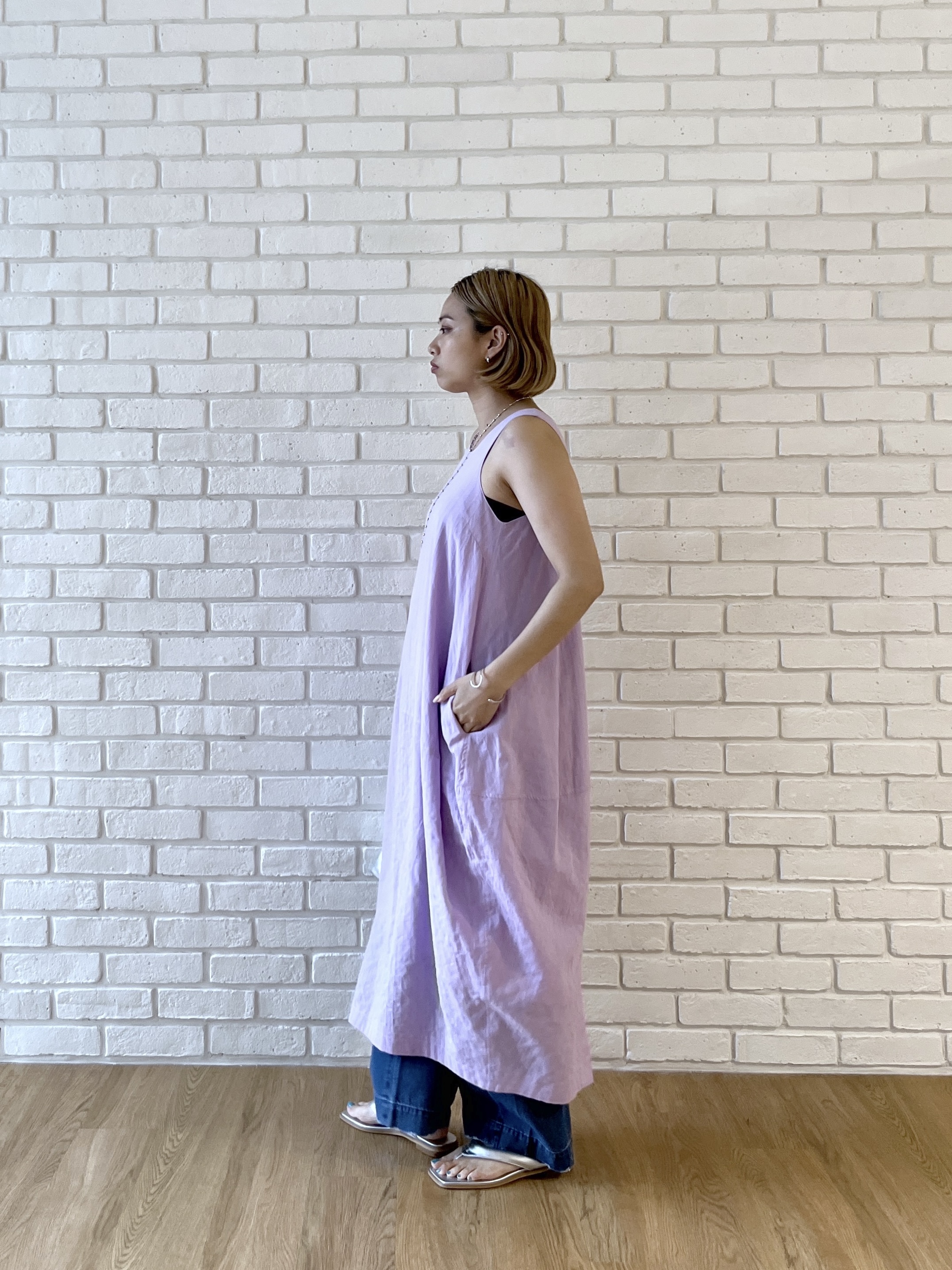 Harukaさんの「INDIVI｜ミニマルコクーンワンピース」を使ったコーディネート