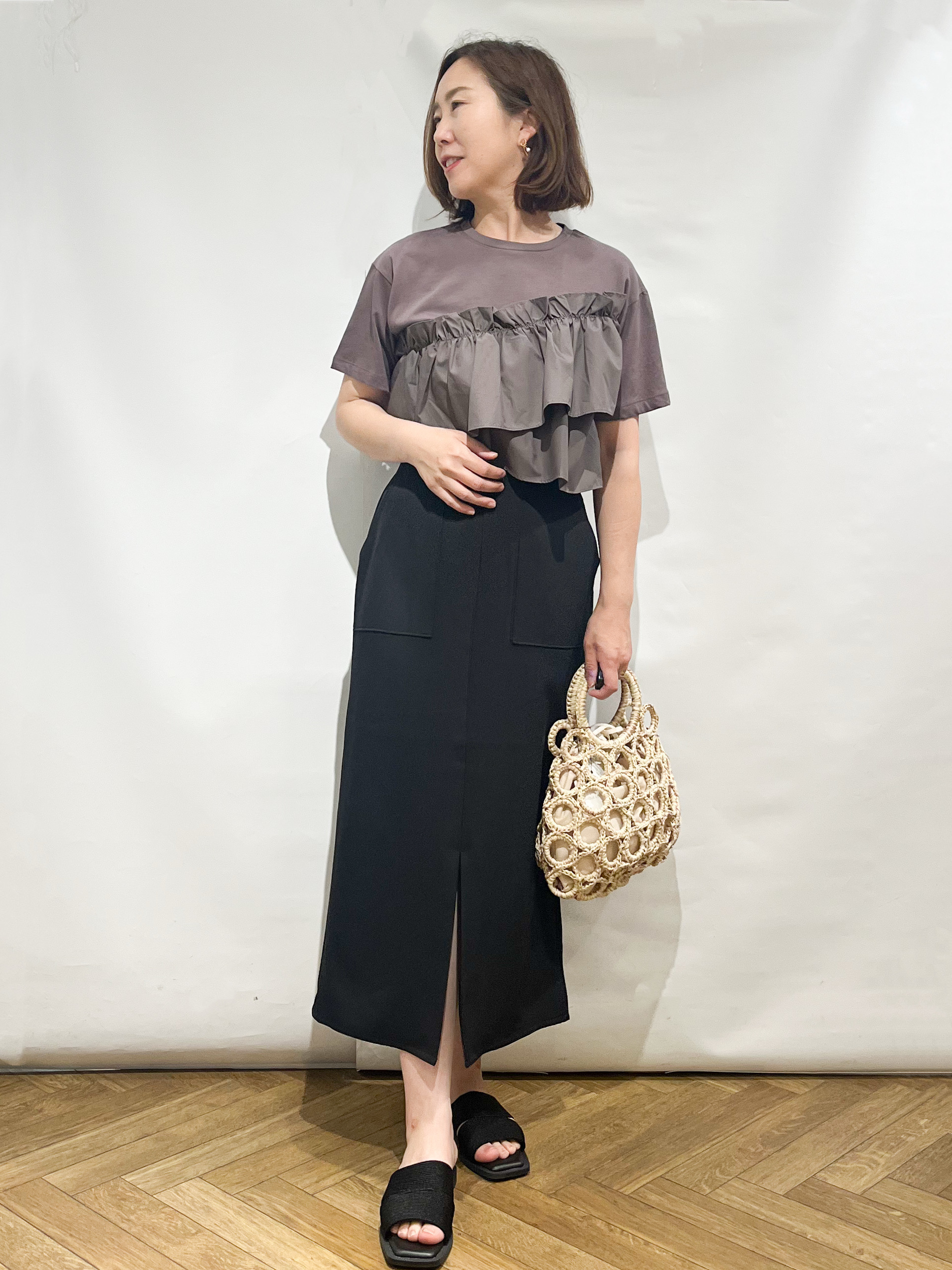 fumiさんの「index｜【接触冷感／吸水速乾／防シワ】リネンライクテーラードジャケット《洗濯機OK》」を使ったコーディネート