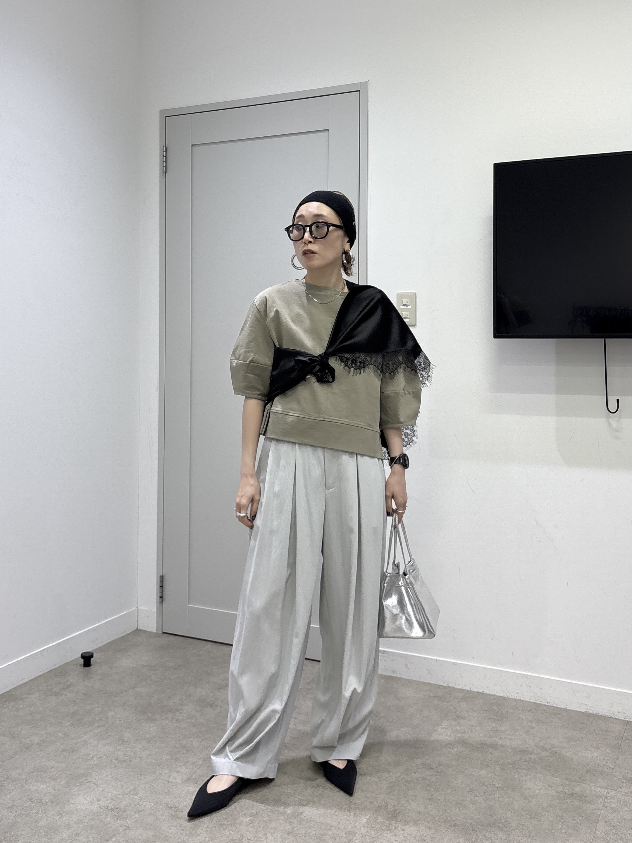 kotakiさんの「INDIVI｜ハーフスリーブフォルムカットソー【再入荷／マシンウォッシュ／接触冷感】」を使ったコーディネート