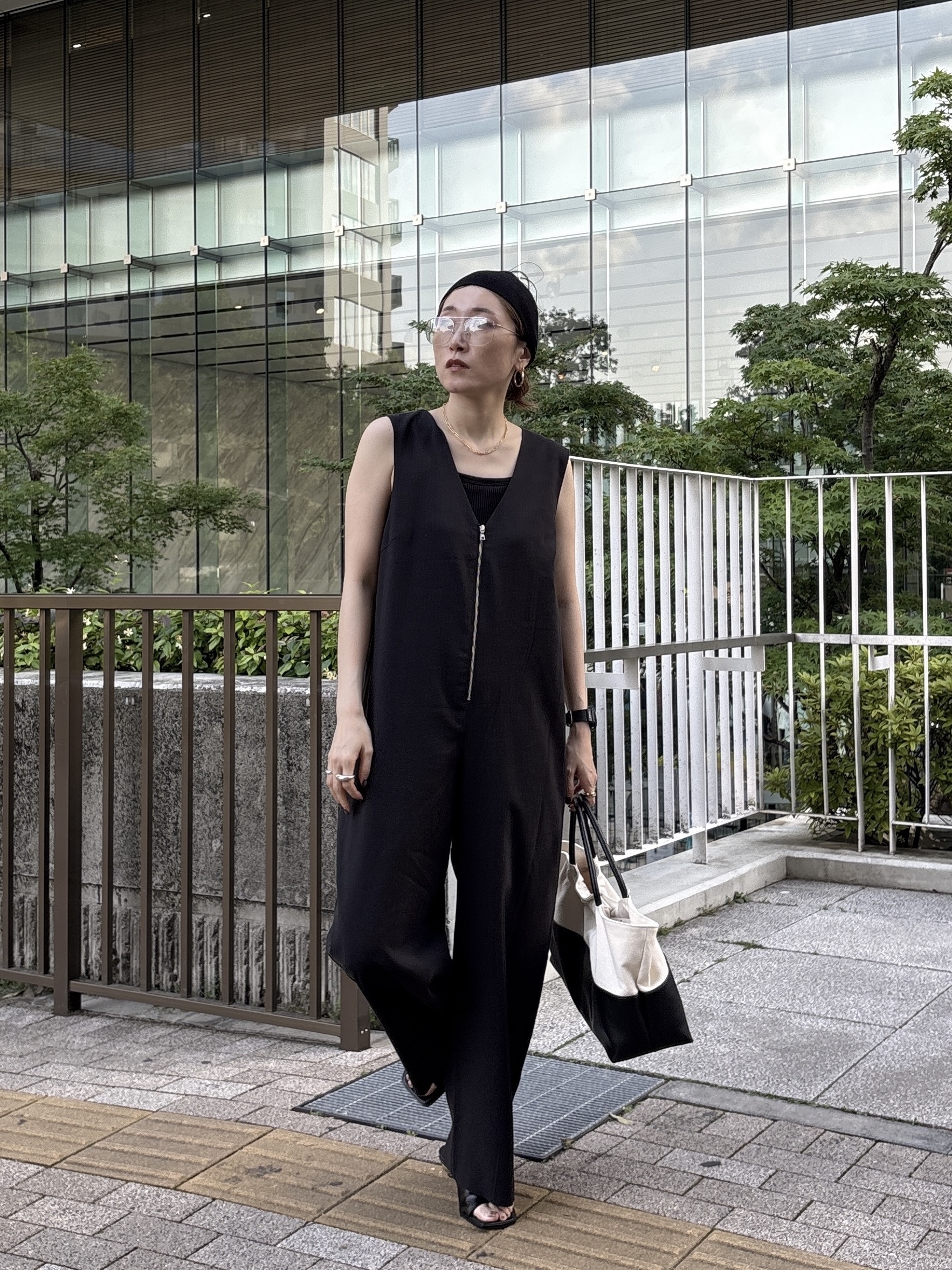 kotakiさんの「INDIVI｜ワッシャーシアー半袖ダブルジャケット」を使ったコーディネート