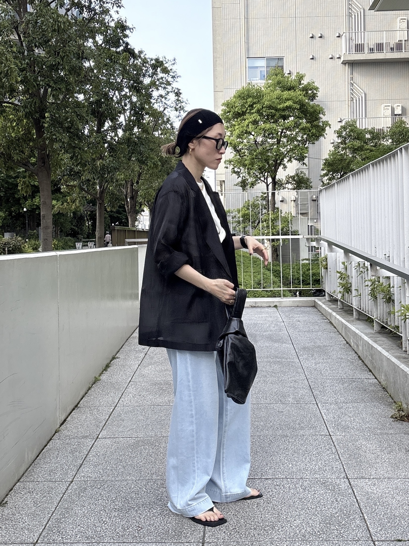 kotakiさんの「INDIVI｜【接触冷感/通気性】シアーシャツジャケット」を使ったコーディネート