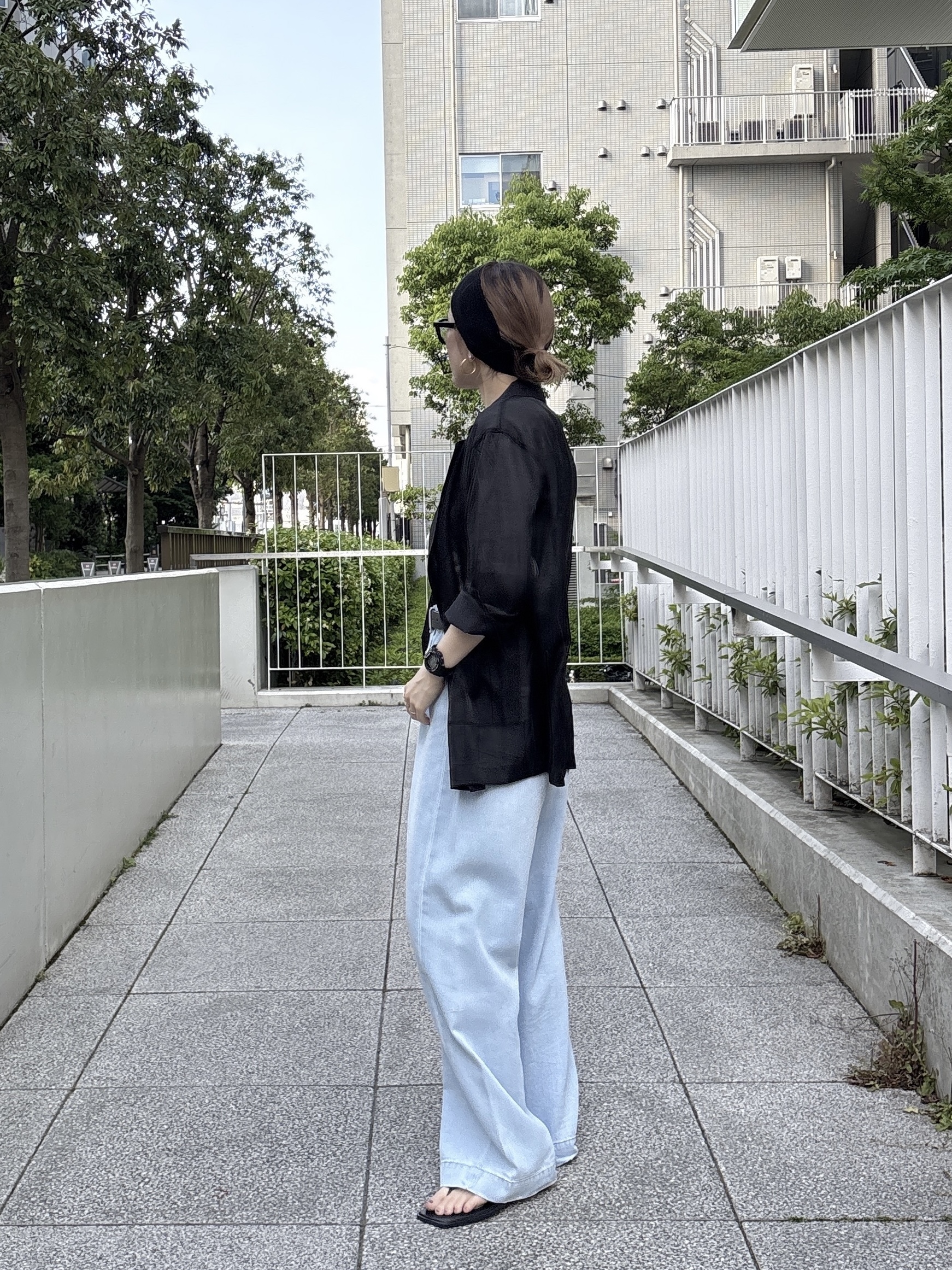 kotakiさんの「INDIVI｜【接触冷感/通気性】シアーシャツジャケット」を使ったコーディネート