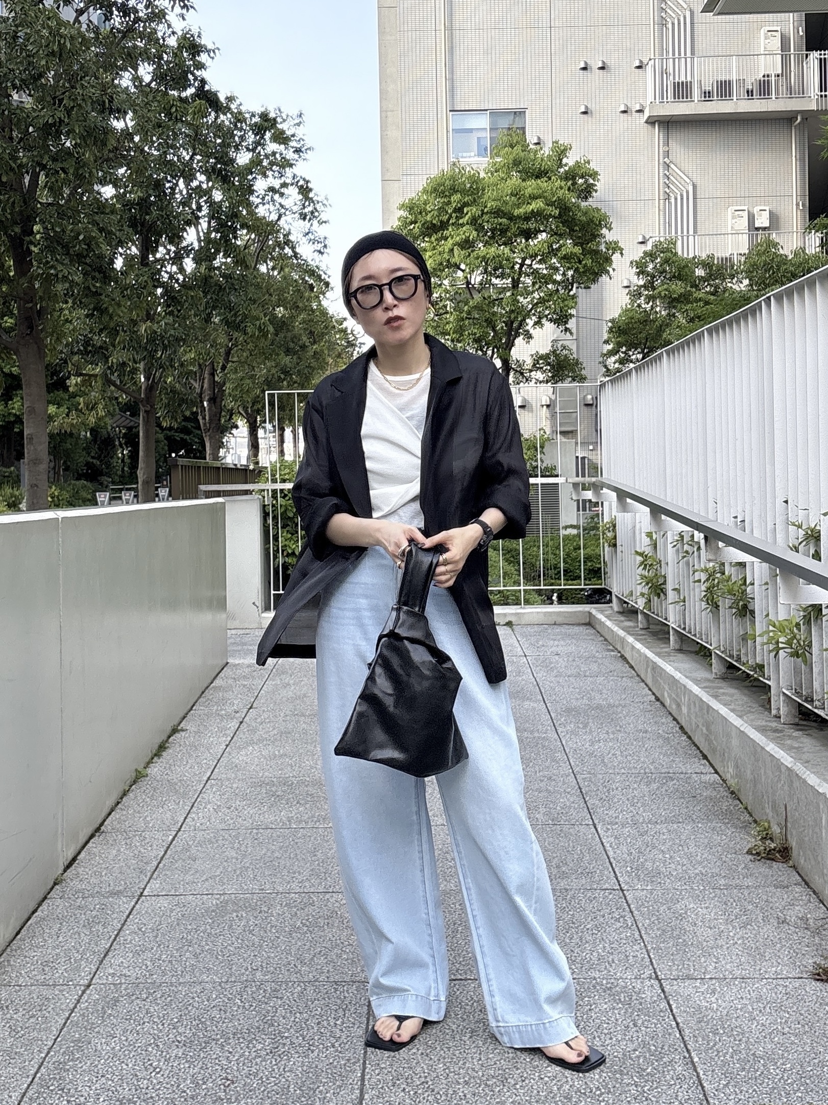 kotakiさんの「INDIVI｜【接触冷感/通気性】シアーシャツジャケット」を使ったコーディネート
