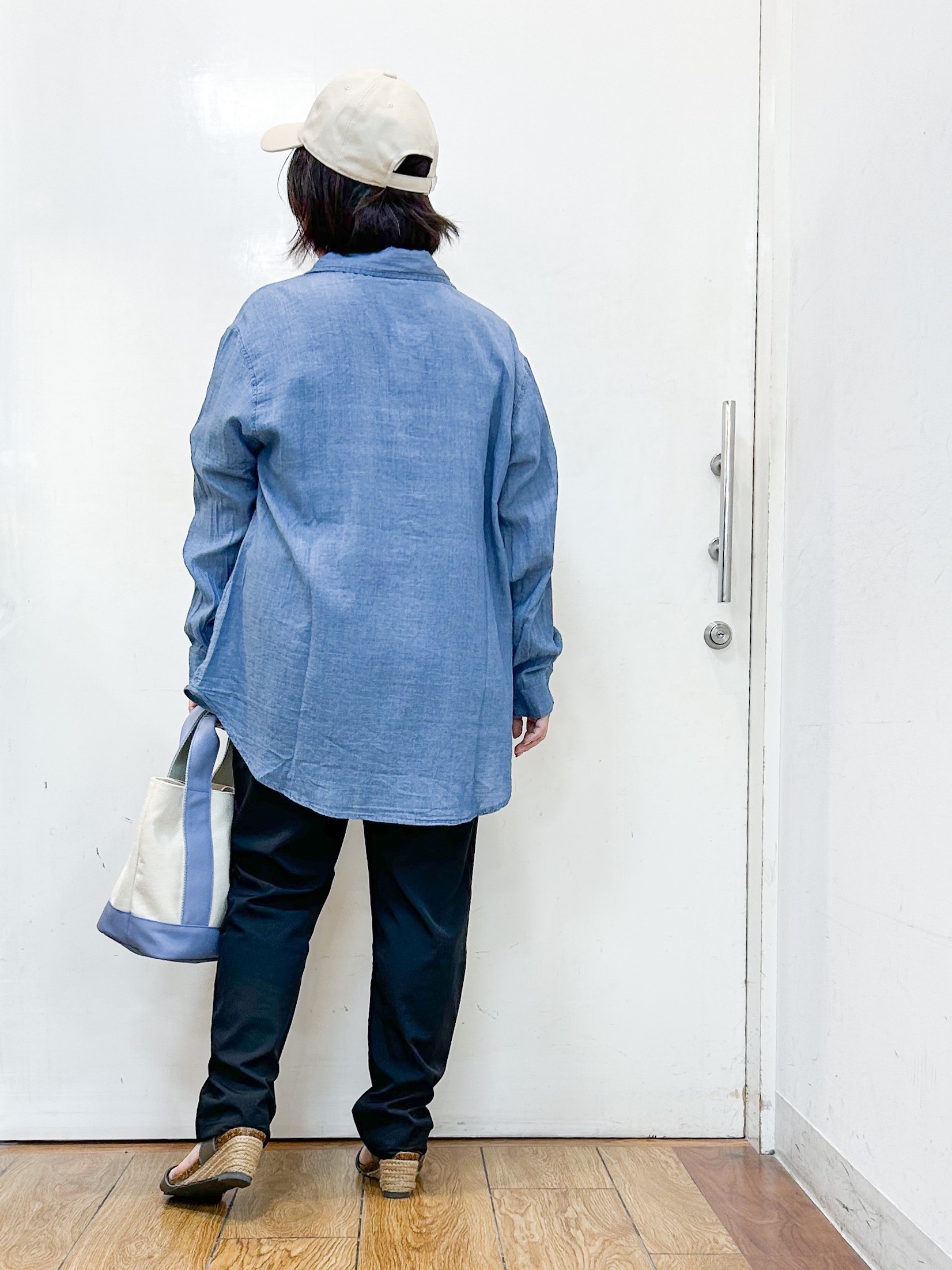 haruさんの「SHOO･LA･RUE｜【毎日洗える/UV】二の腕隠れる さらっとドルマン半袖ニット」を使ったコーディネート
