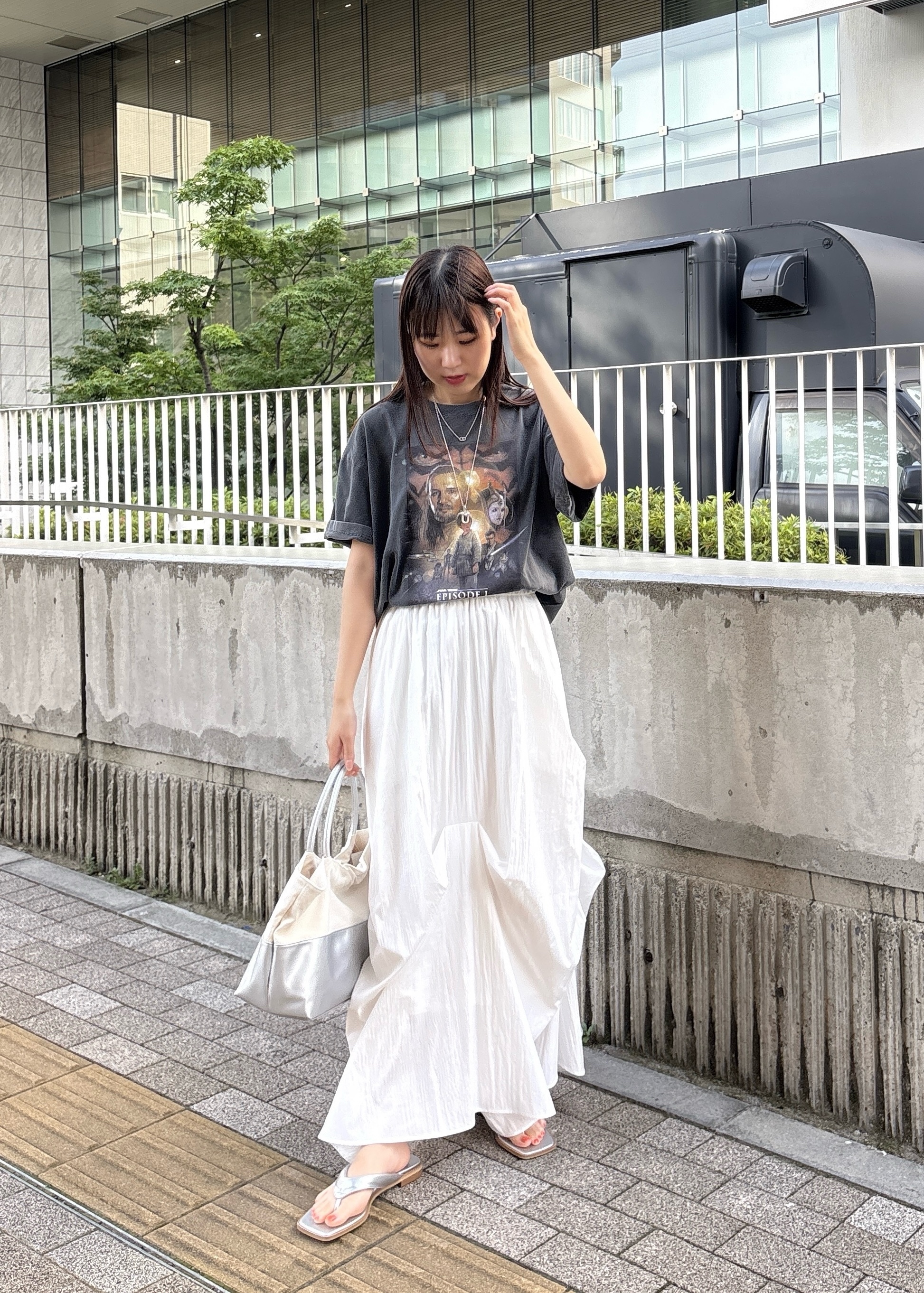 Renoさんの「INDIVI｜【GOODROCKSPEED】STAR WARS EPISODE I ／ Print T－Shirt」を使ったコーディネート