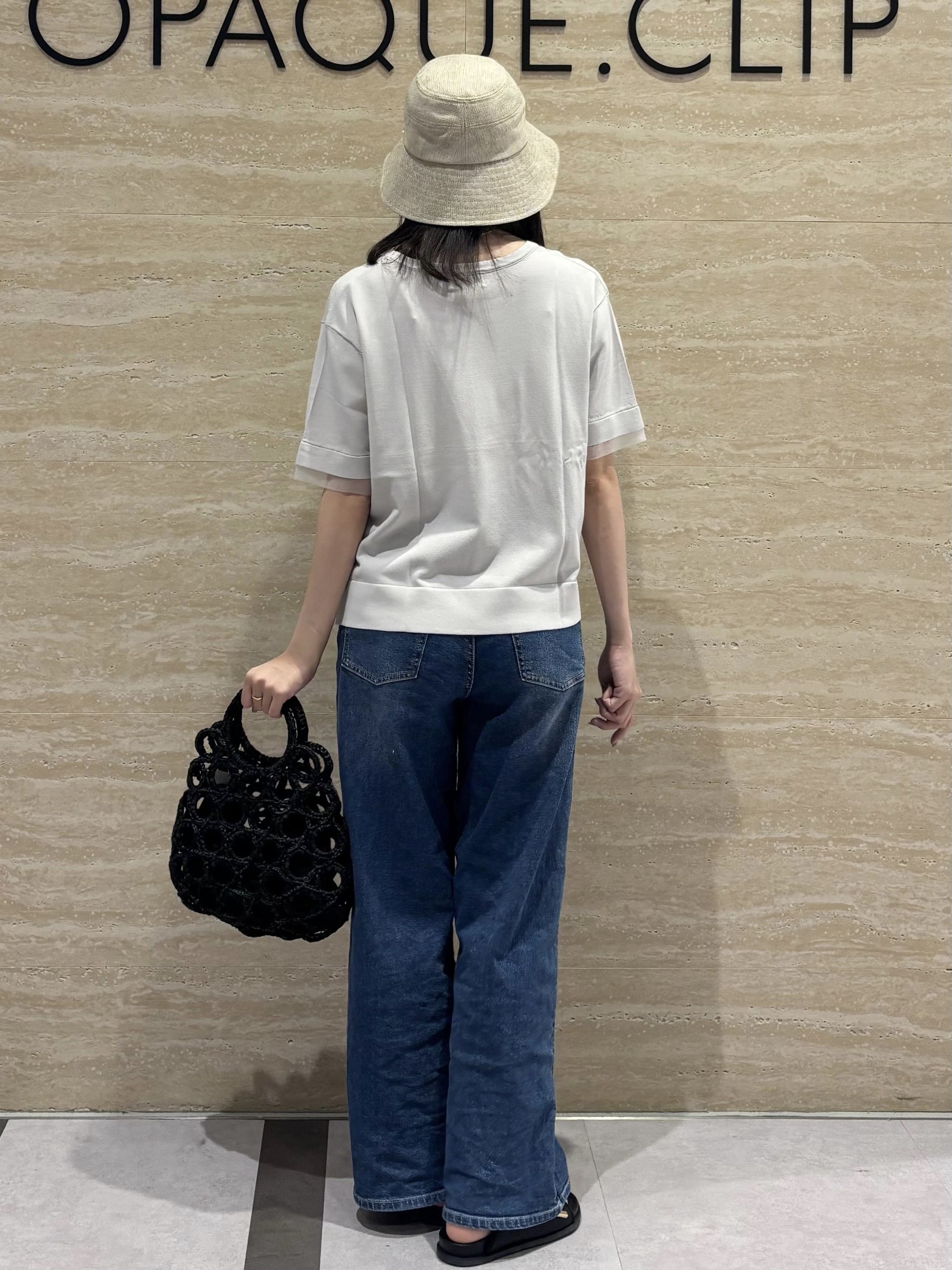 Ririkaさんの「OPAQUE.CLIP｜【UV／接触冷感／抗ピル】シアー＆レイヤード風さらりニット《洗濯機OK》」を使ったコーディネート