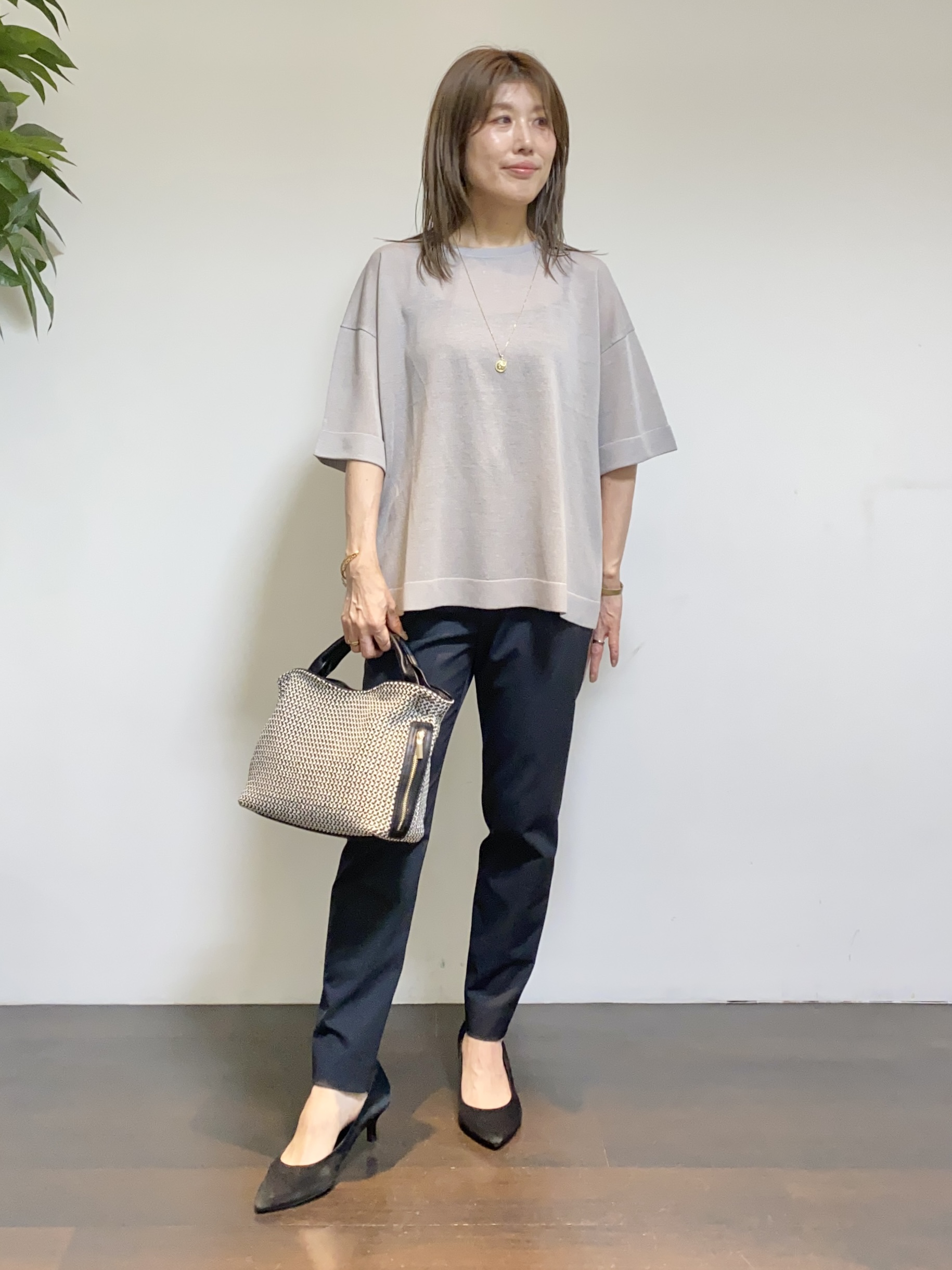 tomoさんの「UNTITLED｜◆【程よいシアー感/洗える】エアリーバイオジャケット」を使ったコーディネート