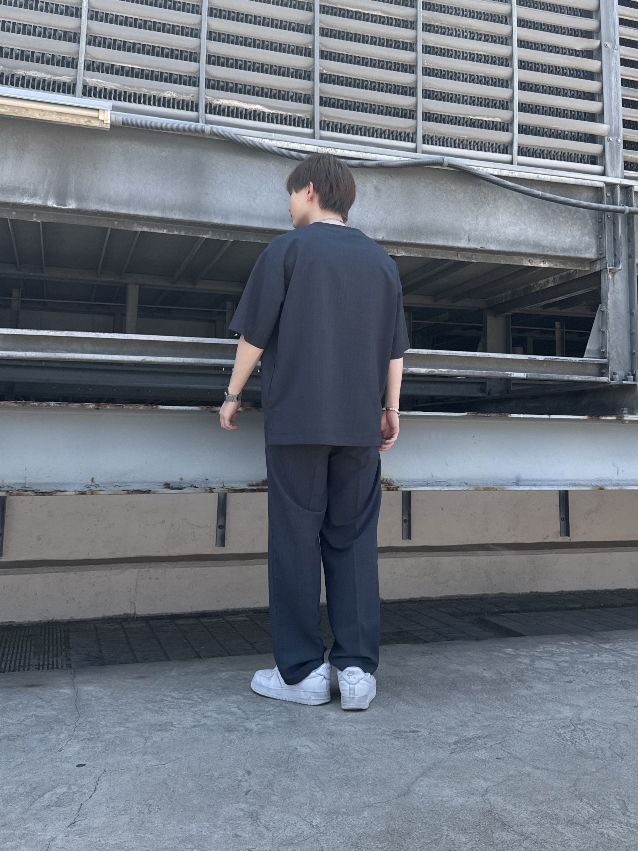 カネダさんの「tk.TAKEO KIKUCHI｜AIRY DRYクルーネックTシャツ/吸水速乾/UVカット/マシーンウォッシャブル/洗濯可/イージー」を使ったコーディネート