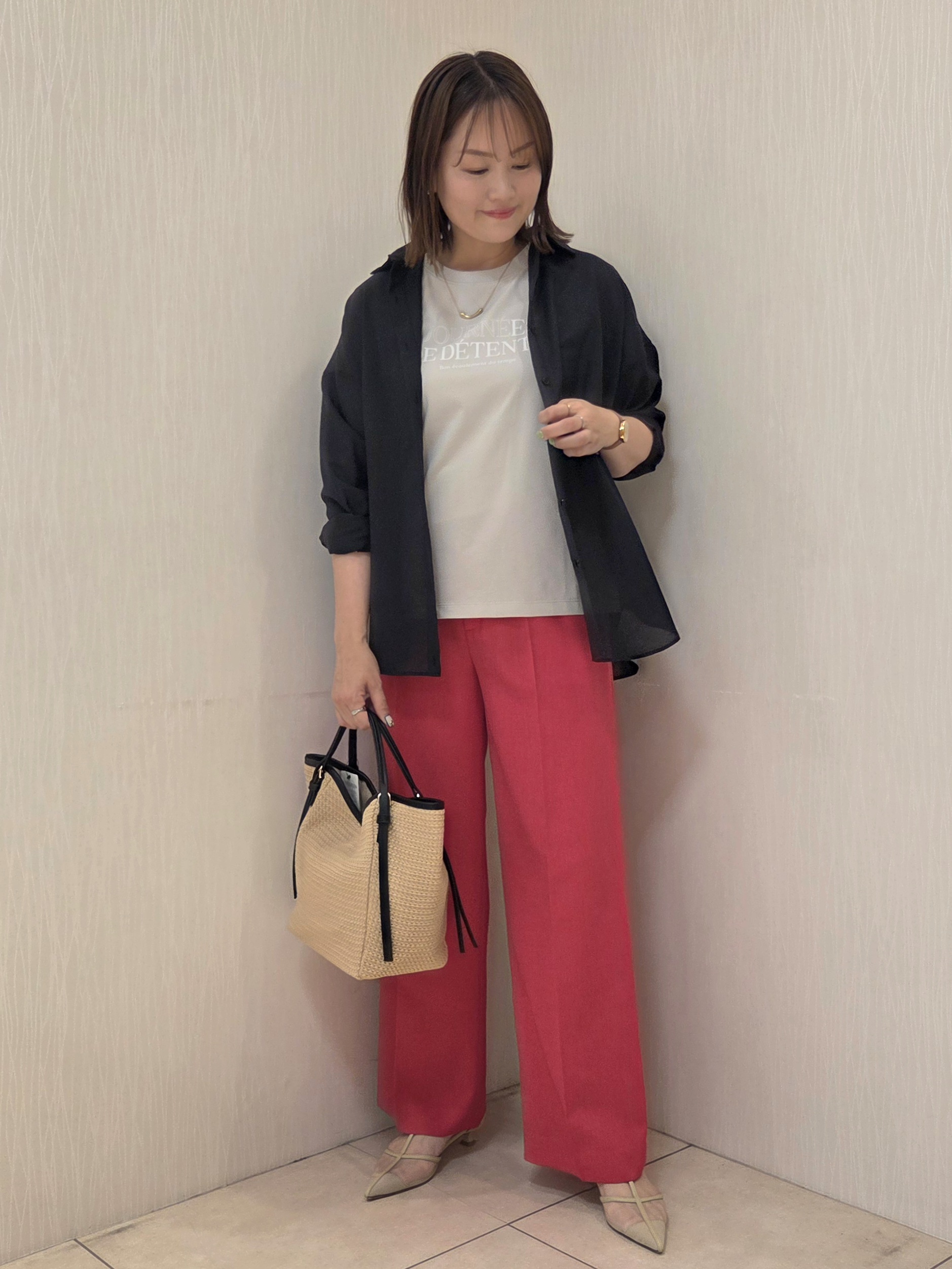 naokoさんの「UNTITLED｜◆【2WAY/マシンウォッシャブル】カシュクールデザインシャツ」を使ったコーディネート