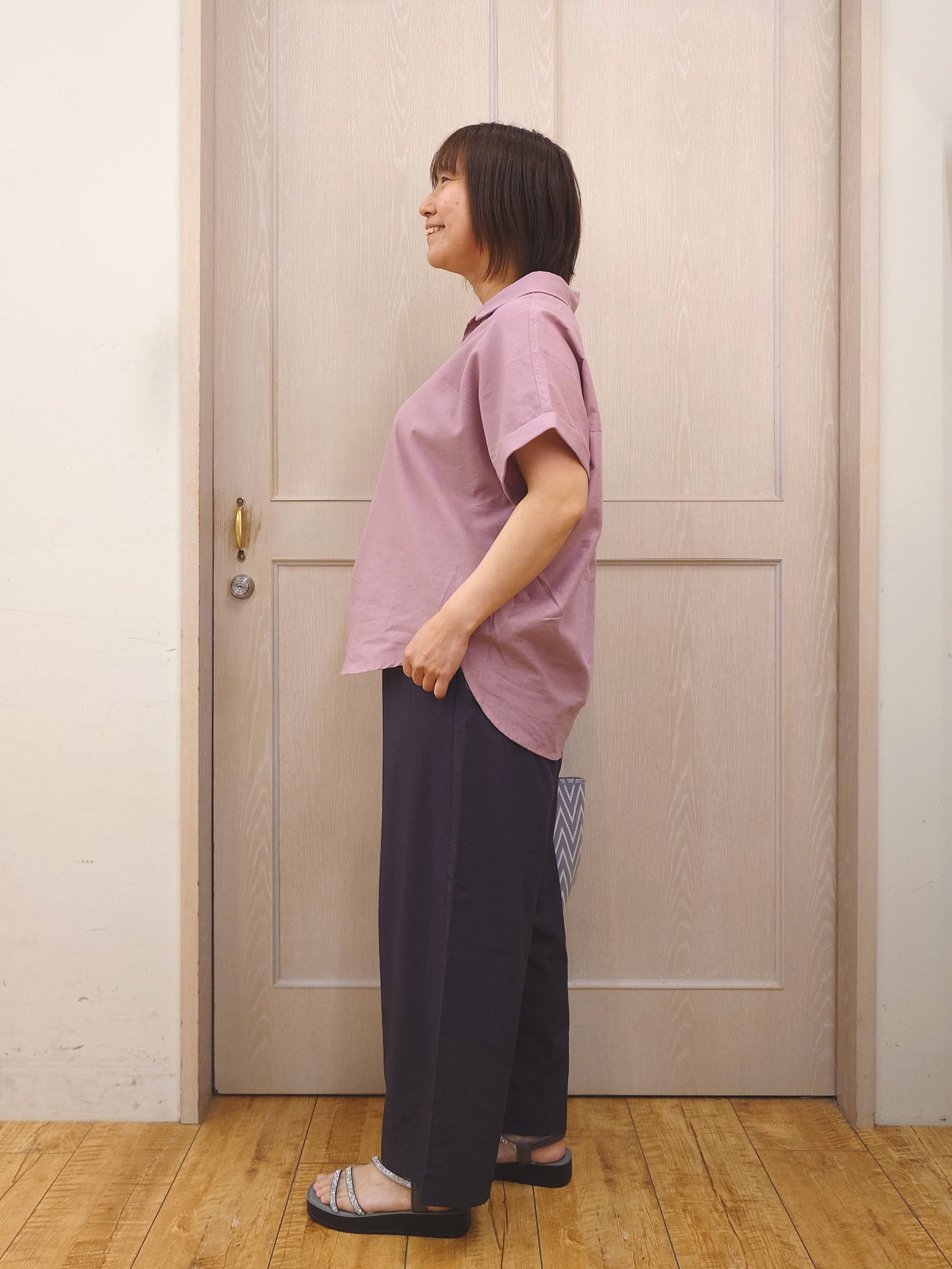 とろろさんの「SHOO･LA･RUE｜【UV/吸水速乾/抗菌防臭】インせず着られる フレンチリネンスキッパーシャツ」を使ったコーディネート