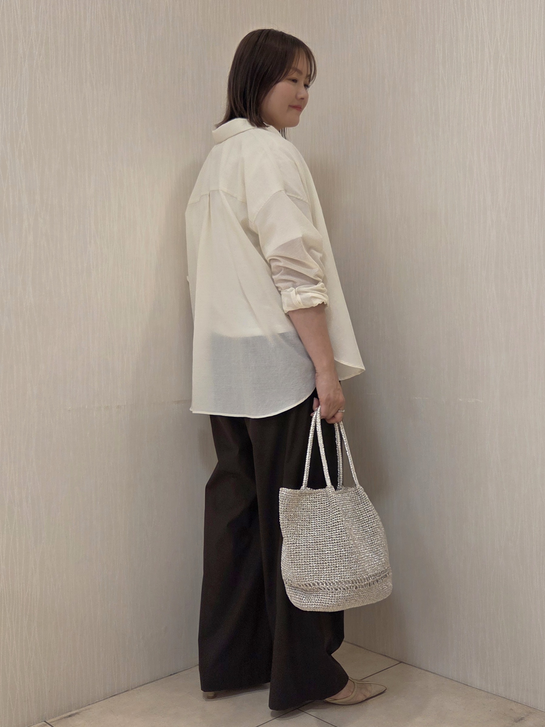 naokoさんの「UNTITLED｜◆【2WAY/マシンウォッシャブル】カシュクールデザインシャツ」を使ったコーディネート