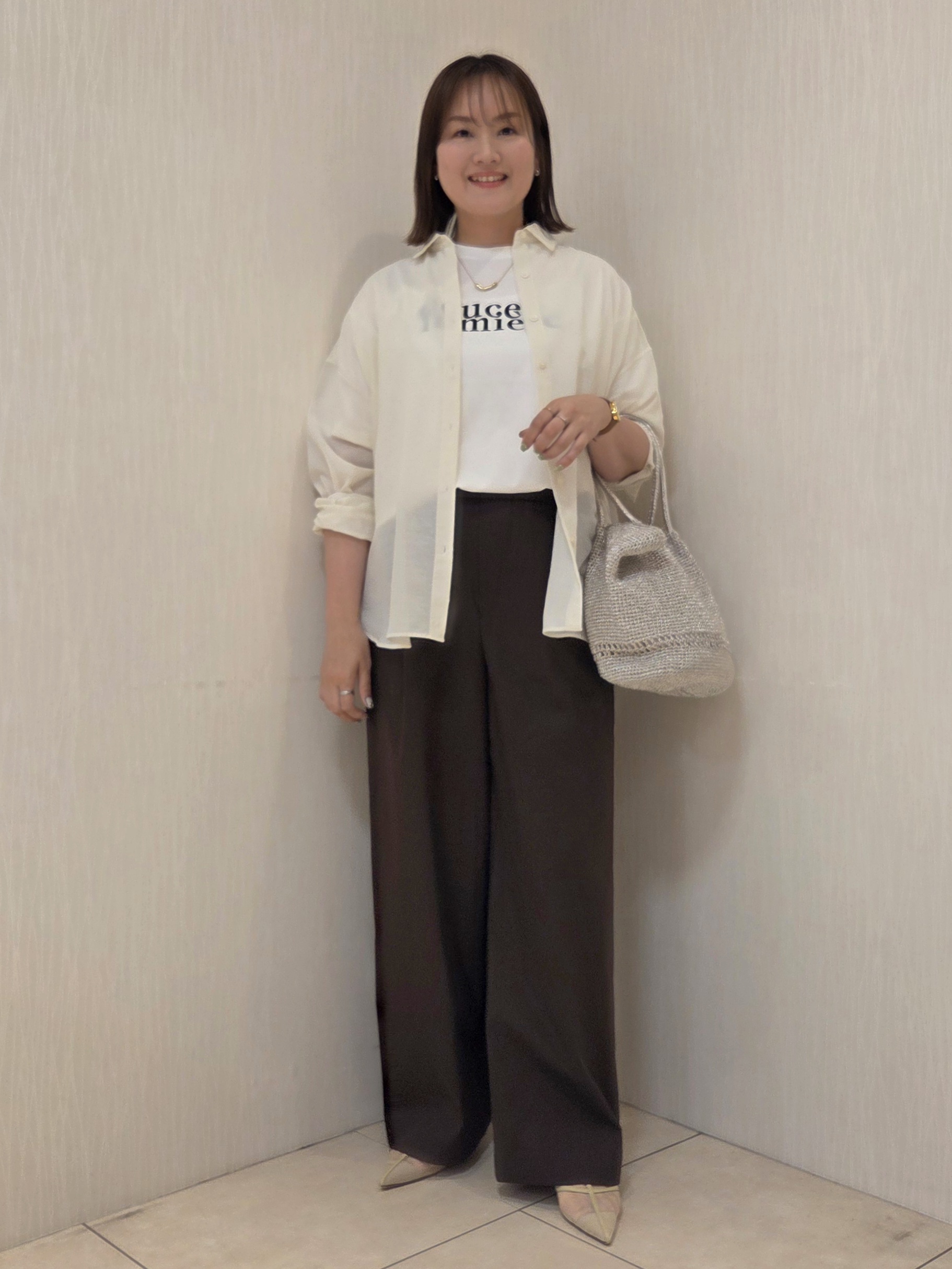 naokoさんの「UNTITLED｜◆【2WAY/マシンウォッシャブル】カシュクールデザインシャツ」を使ったコーディネート